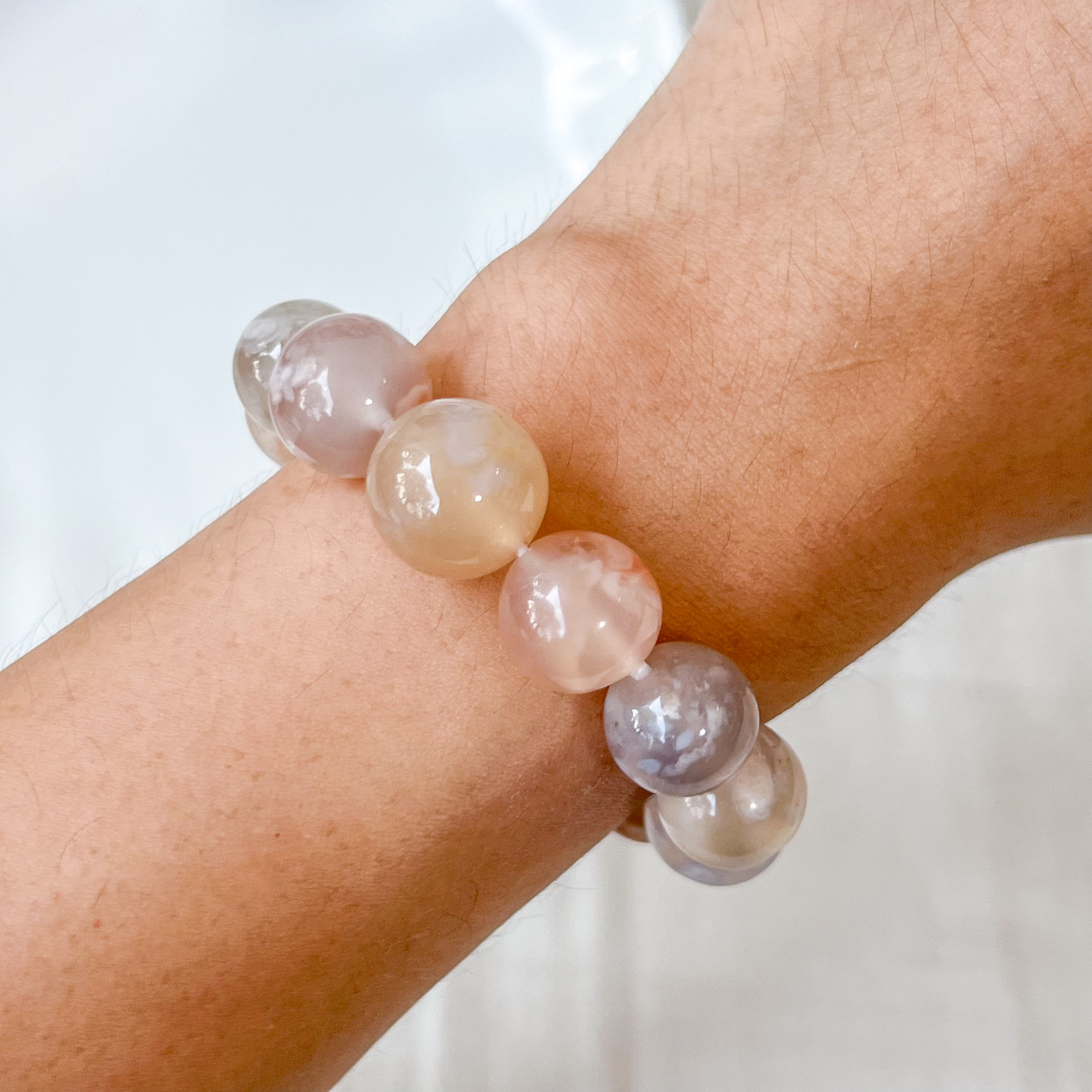 Sakura Agate 12-13mm Bracelet