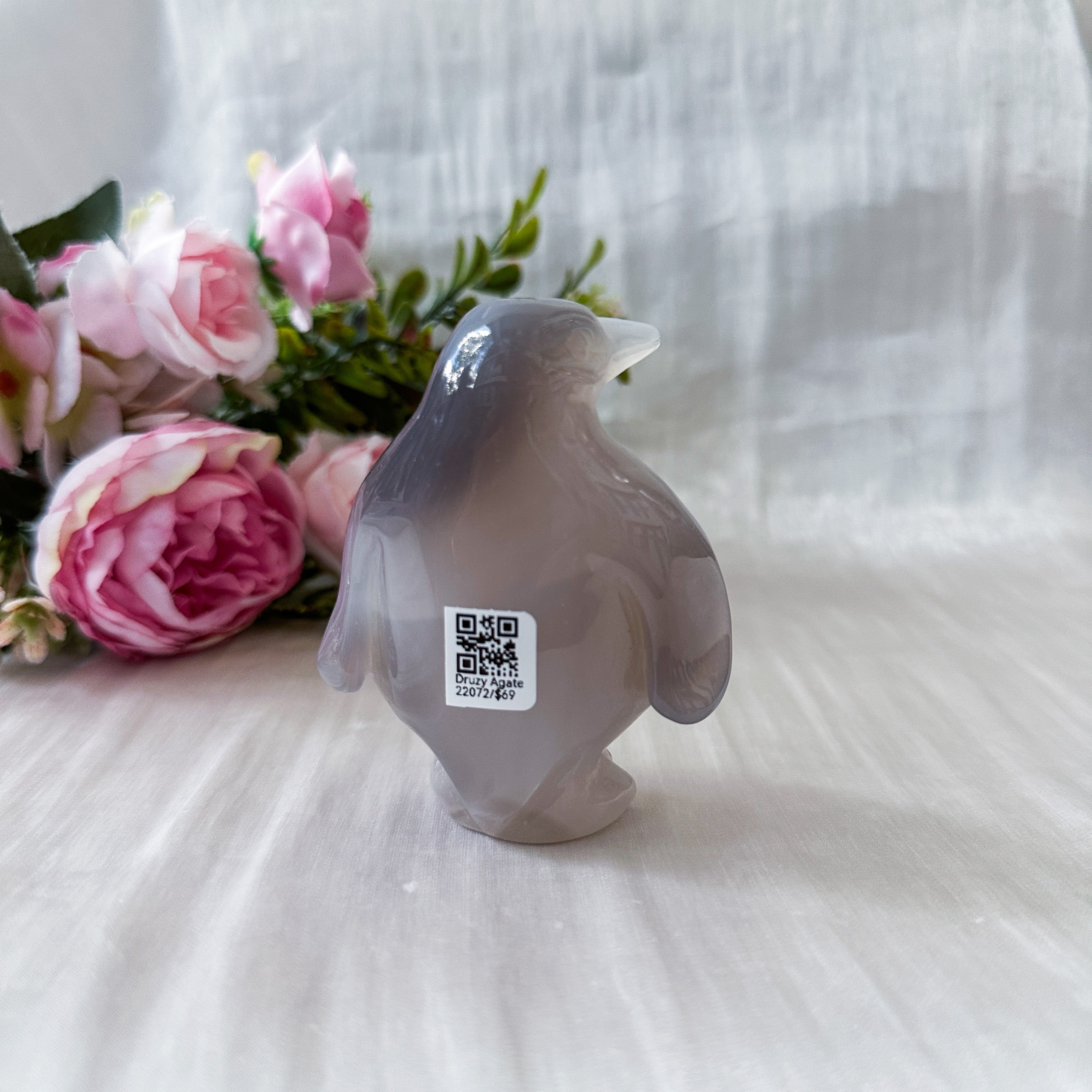 Druzy Agate Penguin (65.5mm)