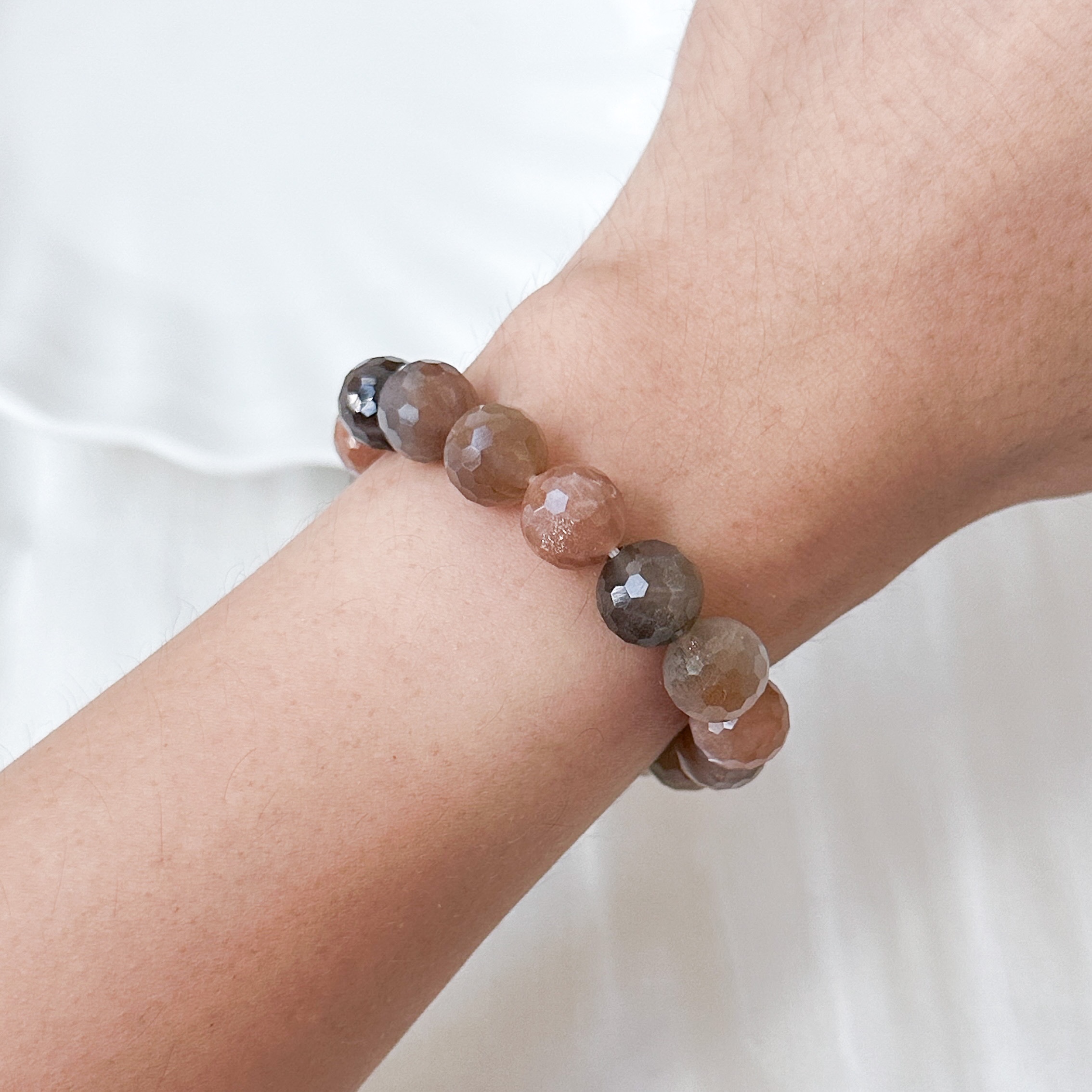 Multi-Colour Moonstone 10mm Cut Bracelet