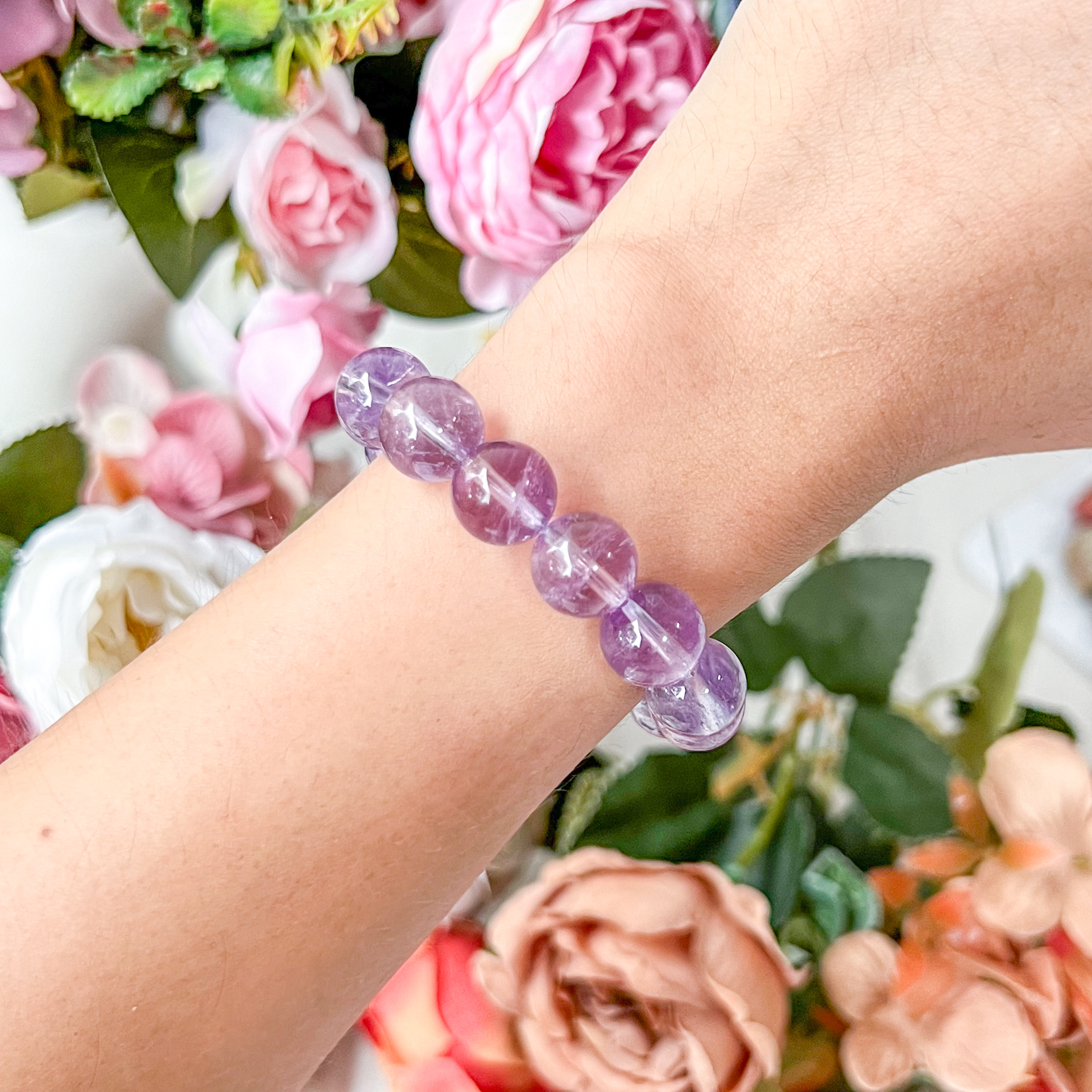 Rose Amethyst 10-11mm Bracelet