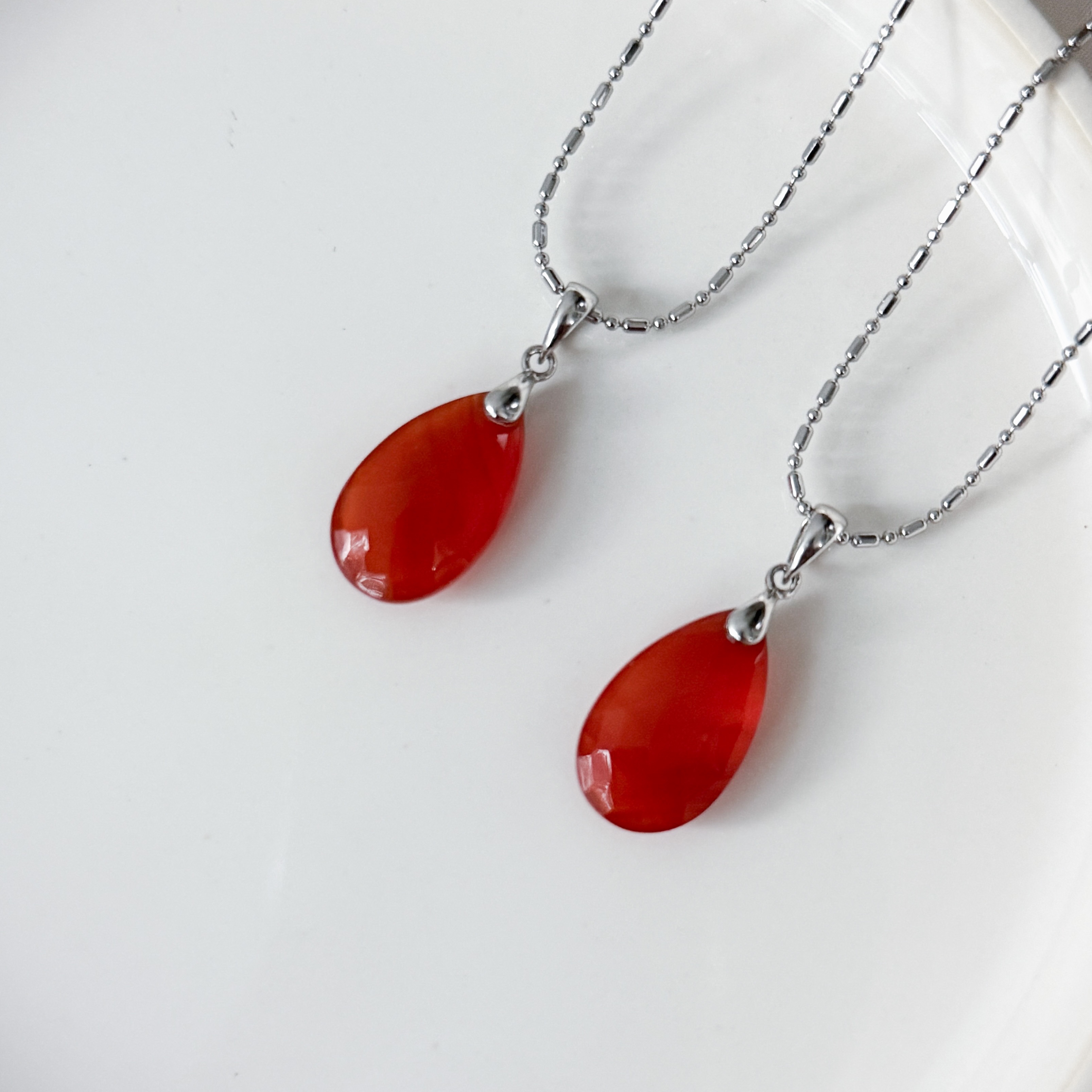 Carnelian Pear Cut Pendant