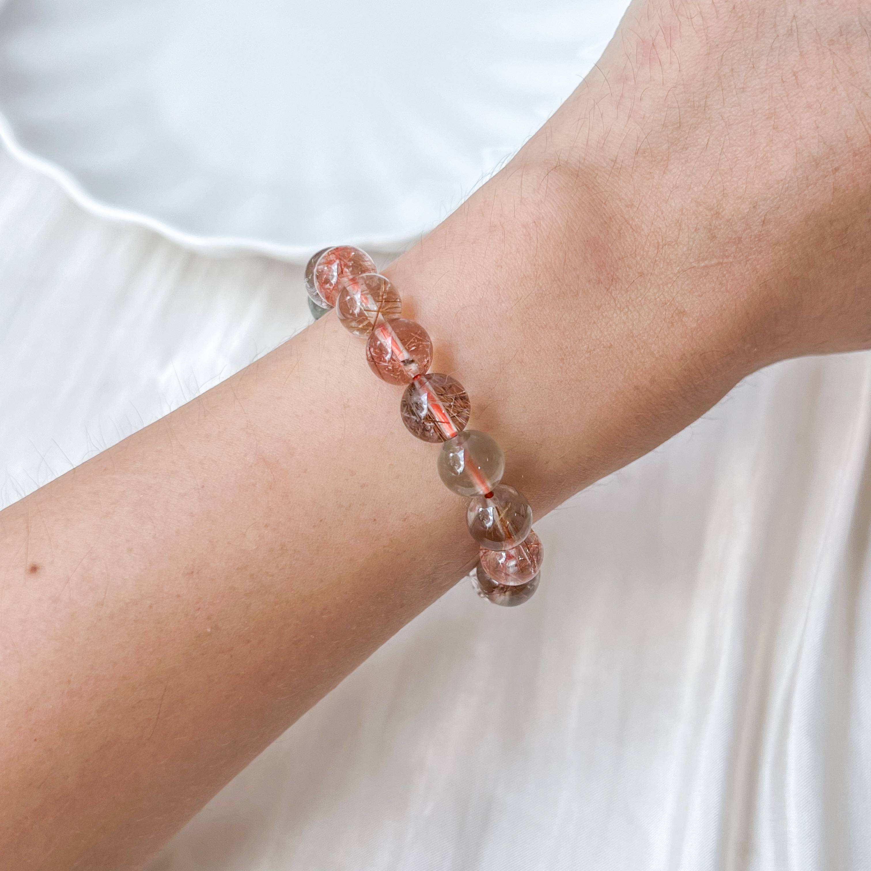 Multi-Colour Rutilated Quartz 7-8mm Bracelet