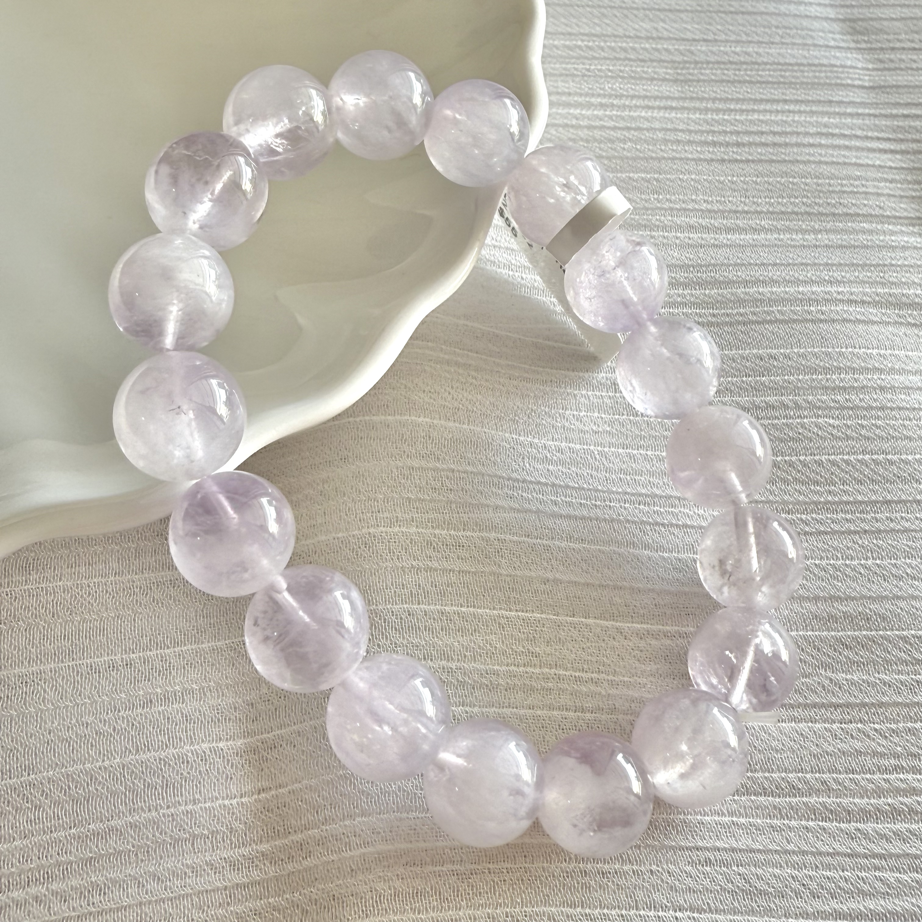 Snowy Amethyst 11+mm Bracelet