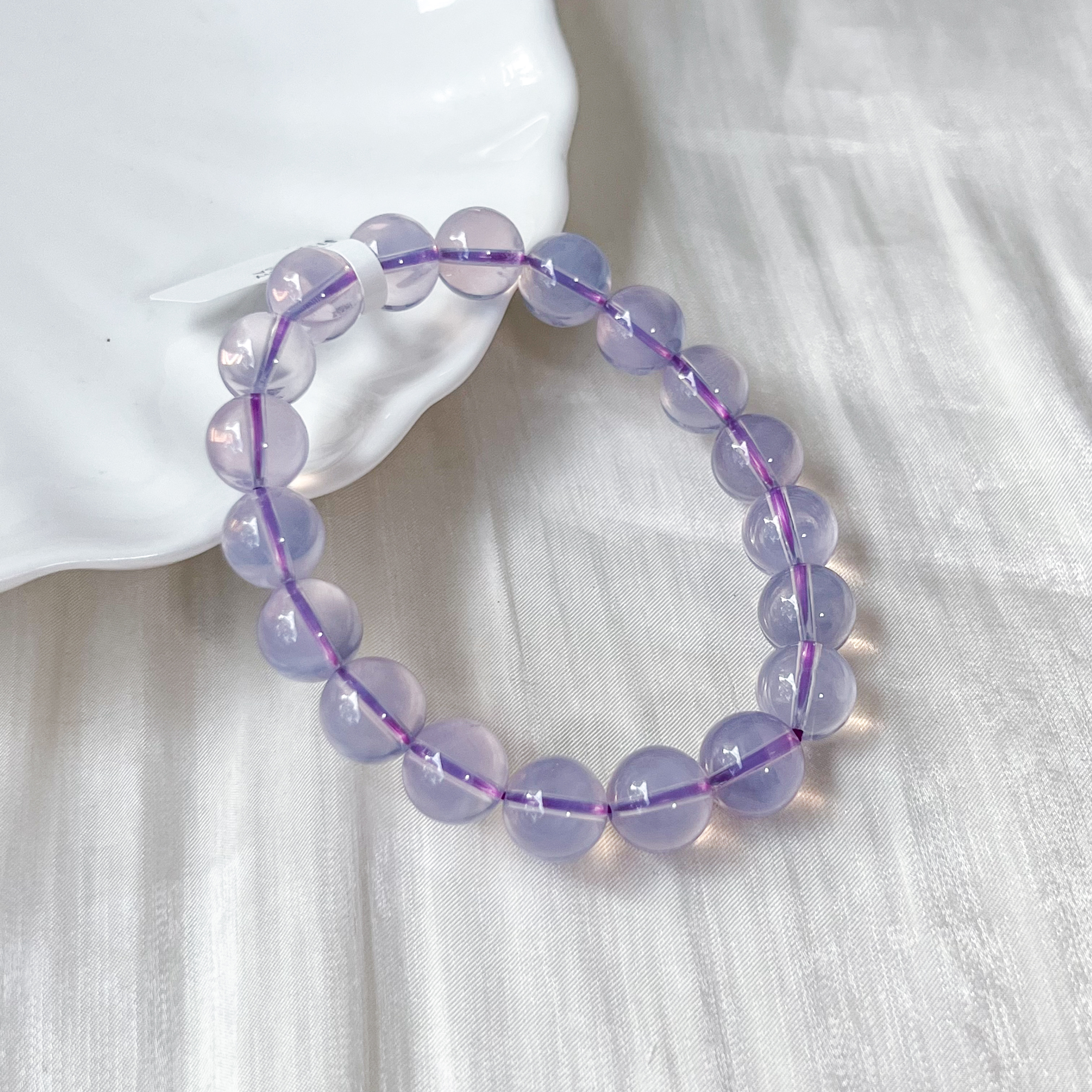 Lavender Chalcedony 9-10mm AAA Bracelet