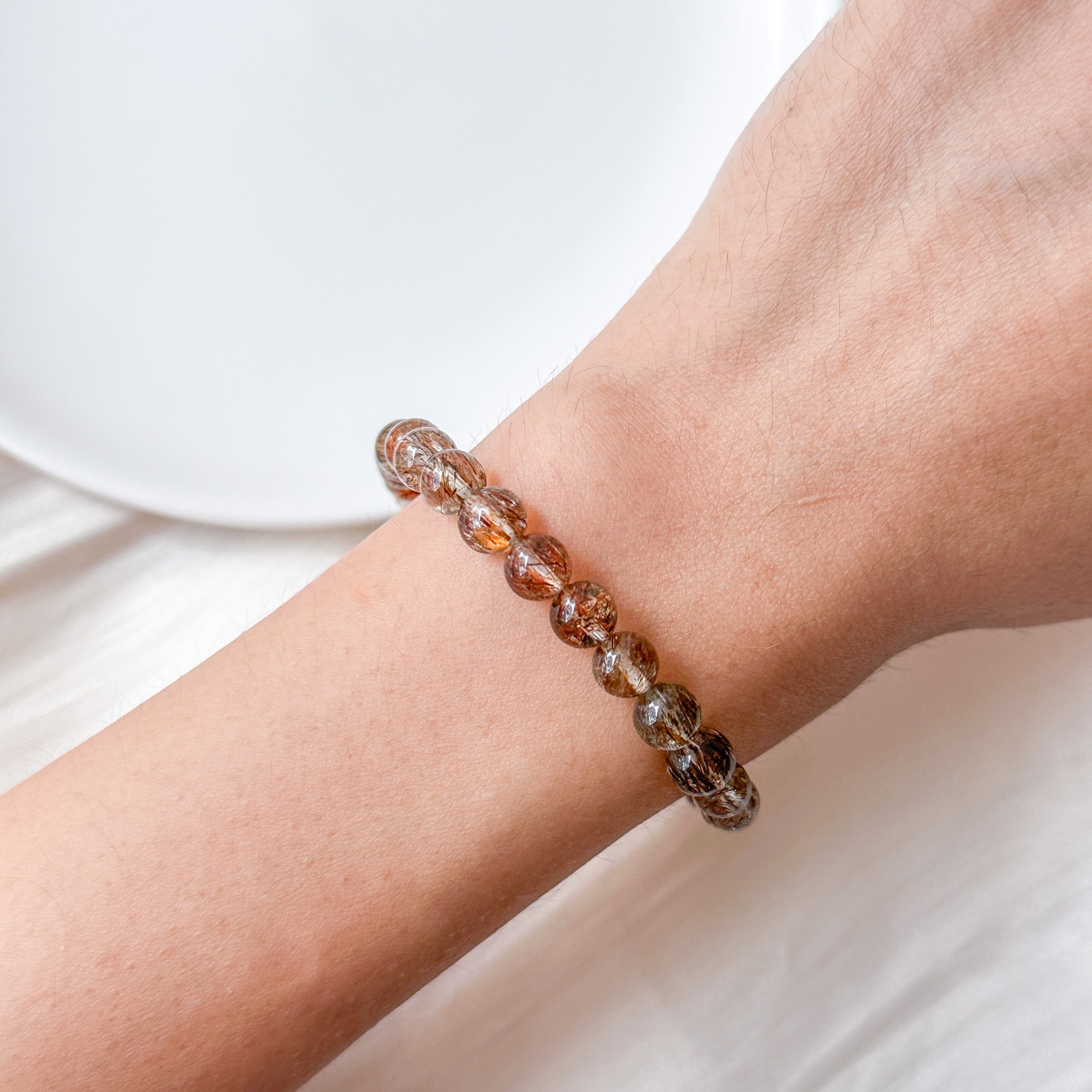 Black Gold Rutilated Quartz 6mm Bracelet