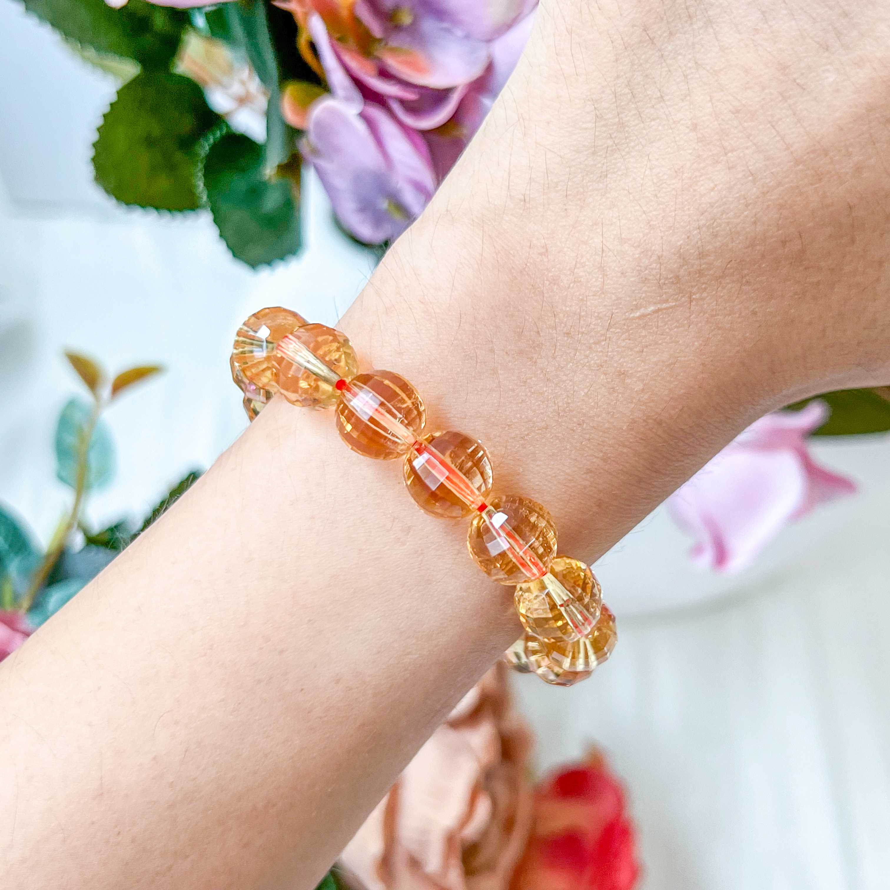 Citrine Cut AAA+ 9-10mm Lantern Cut Bracelet