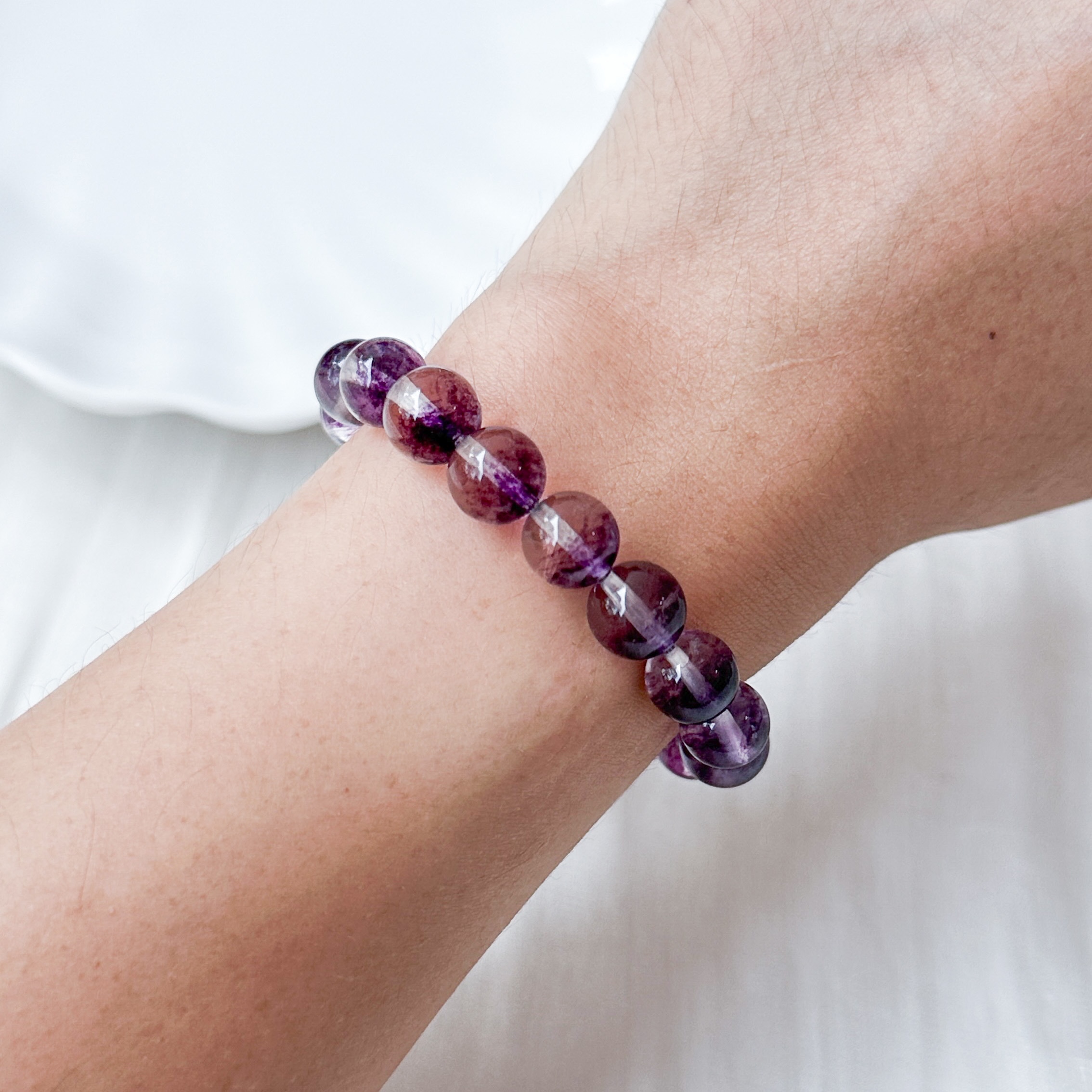Purple Fluorite 8-9mm Bracelet