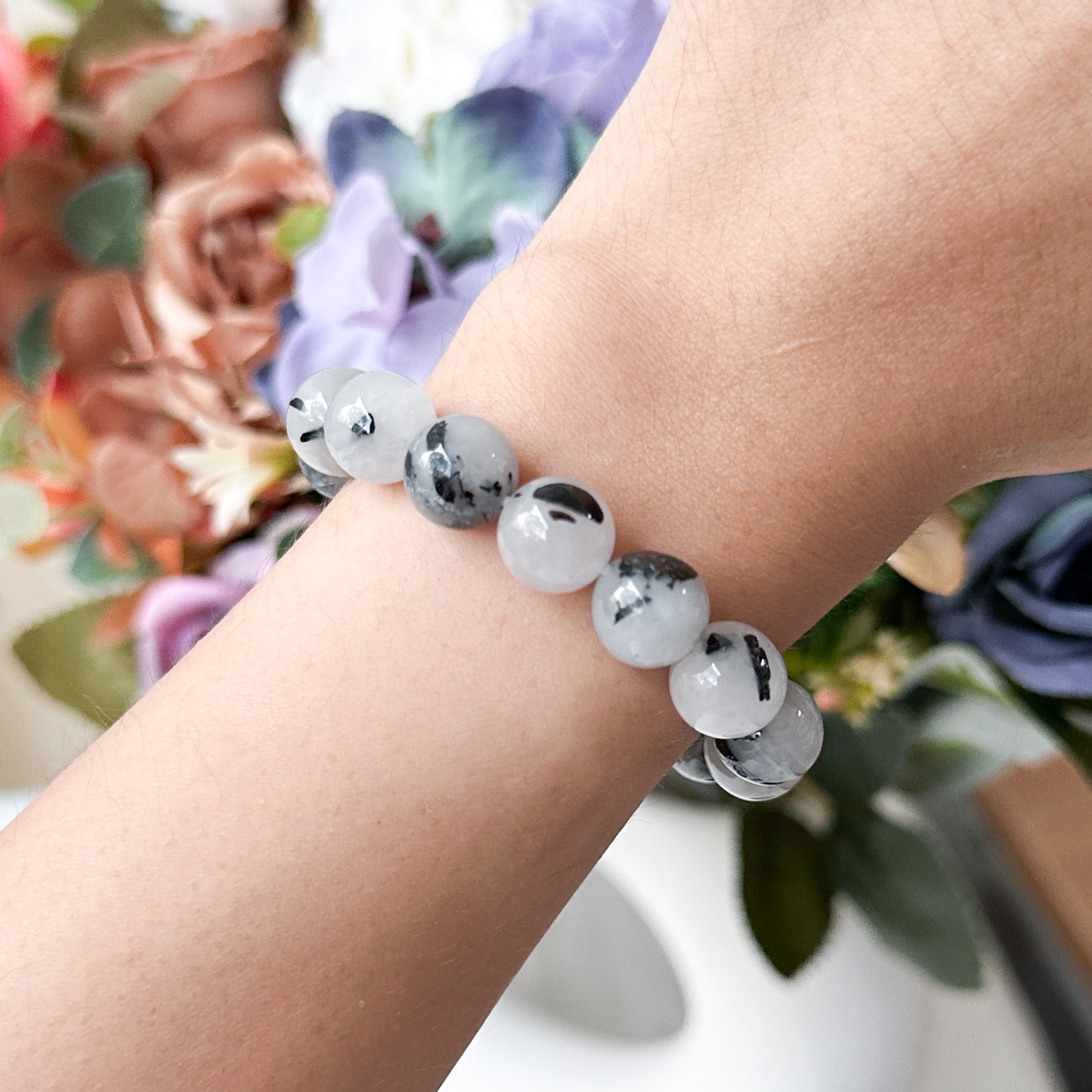 Black Rutilated Quartz AA 10mm Bracelet