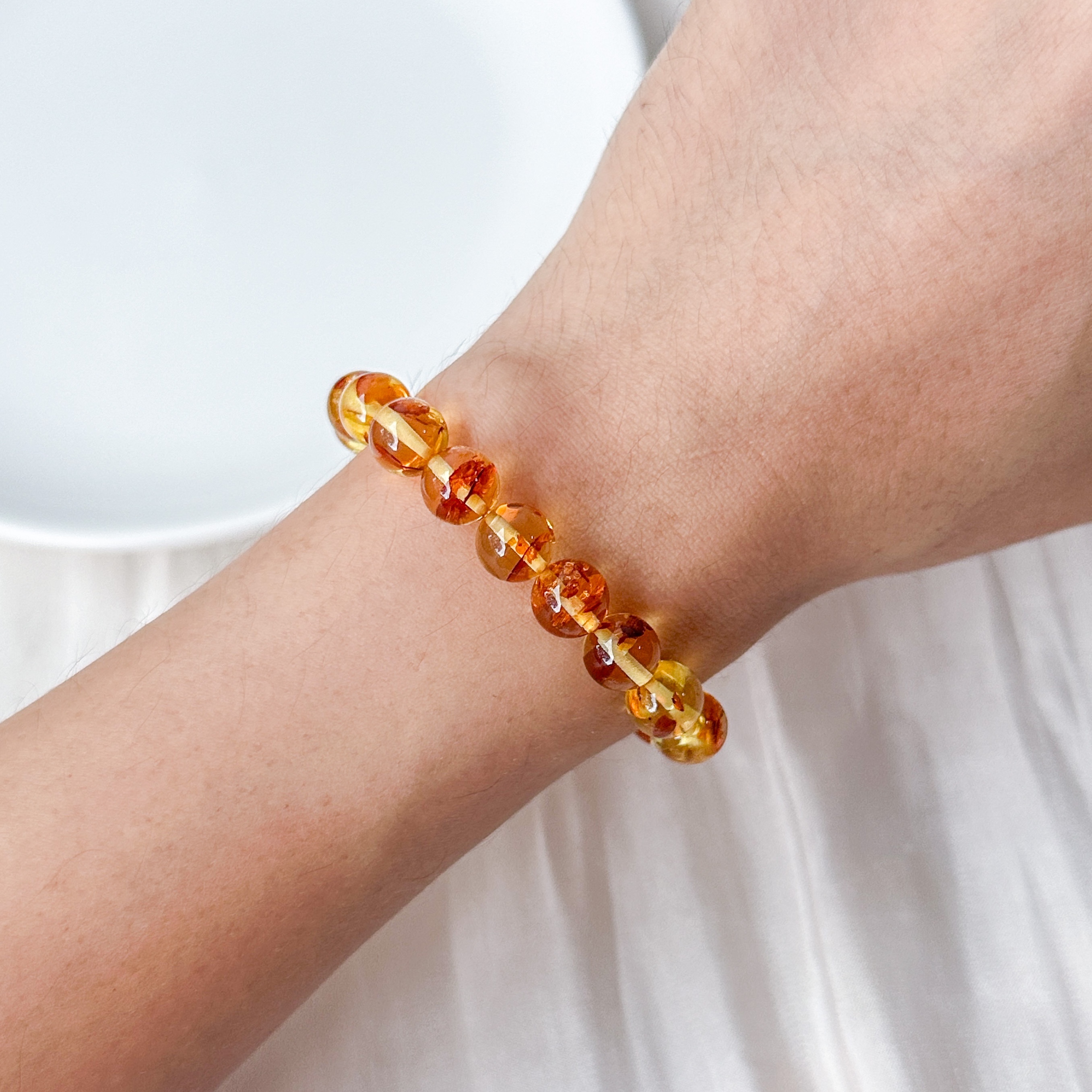 Natural Amber 8+mm AAA Bracelet