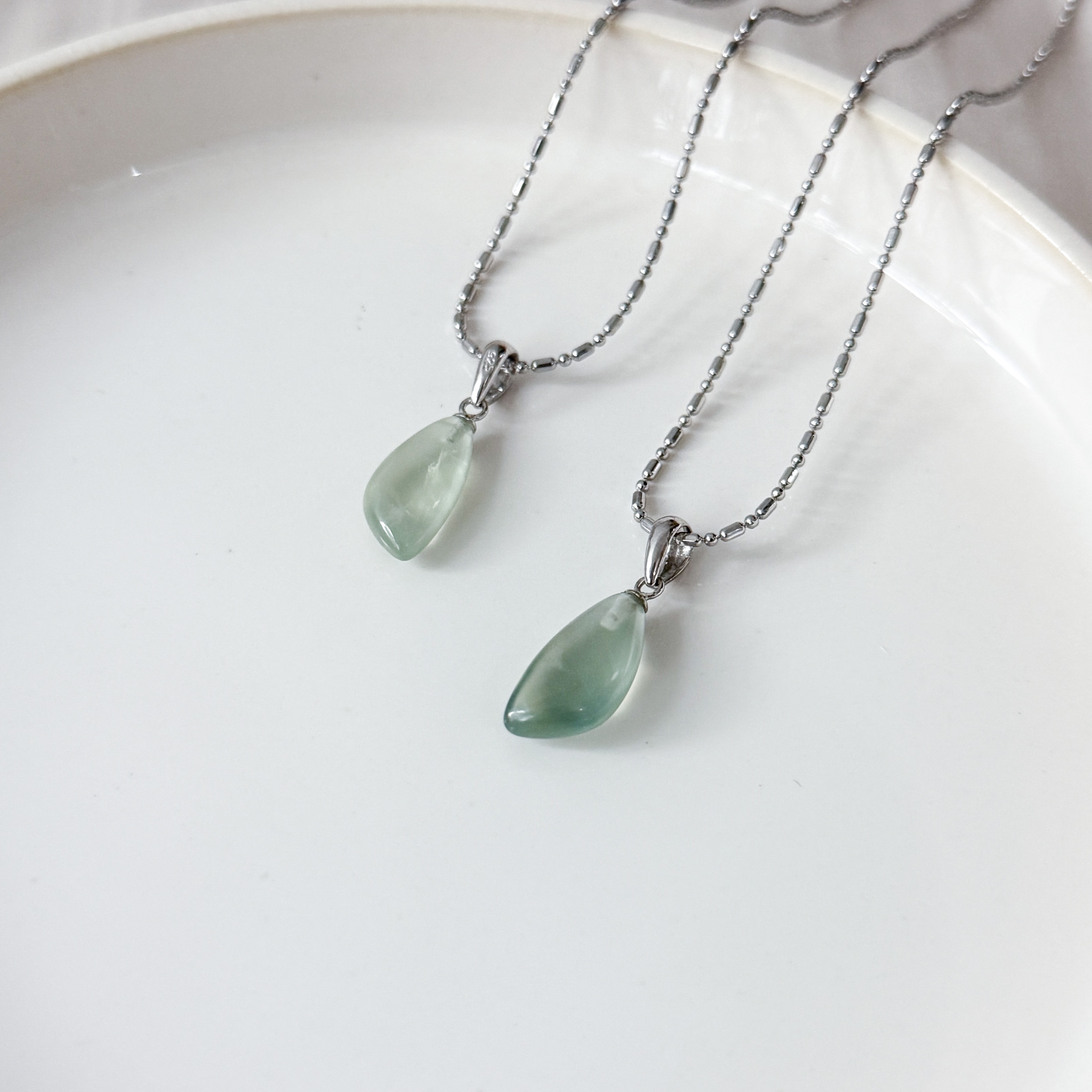Prehnite Irregular Pendant