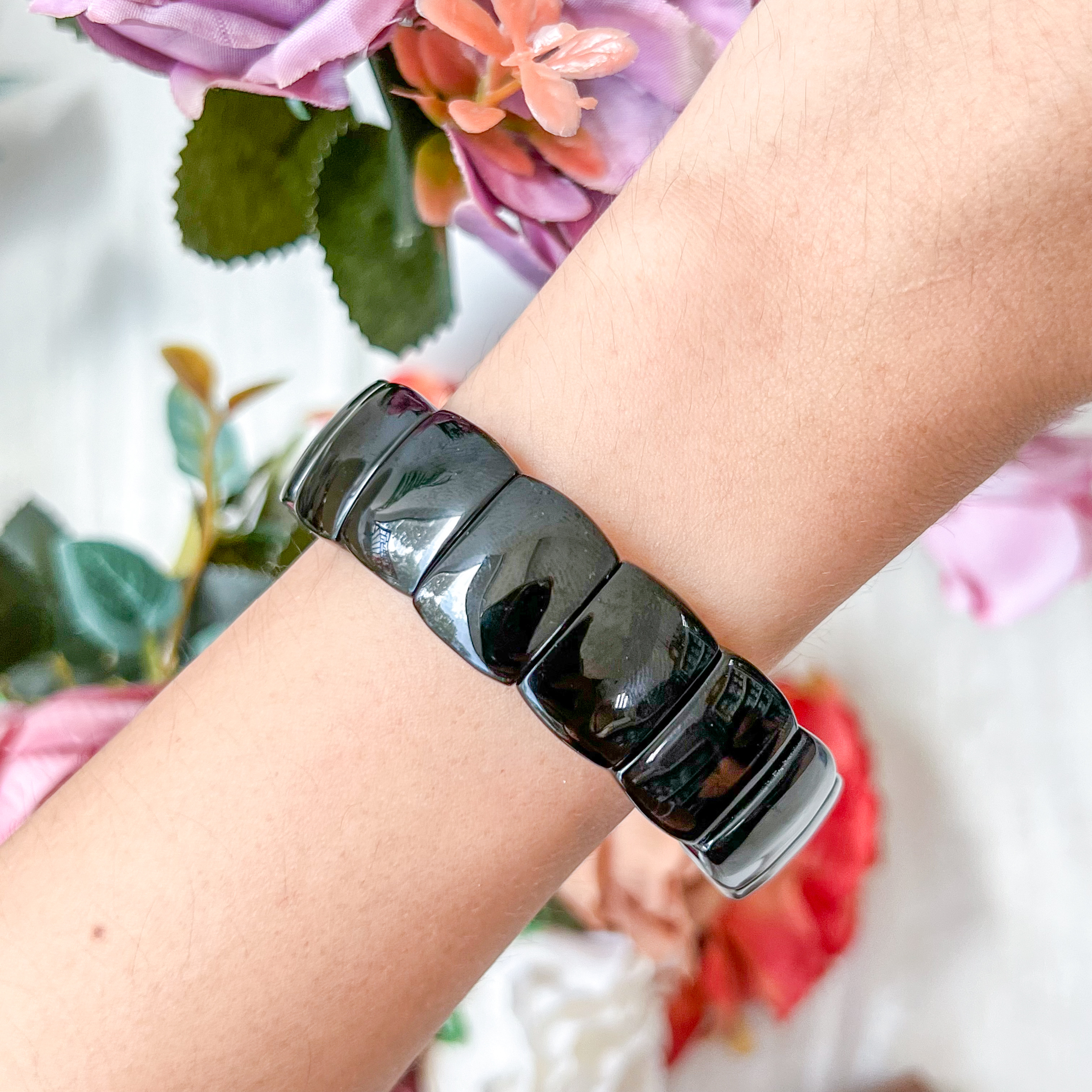Black Tourmaline Rectangular Bracelet