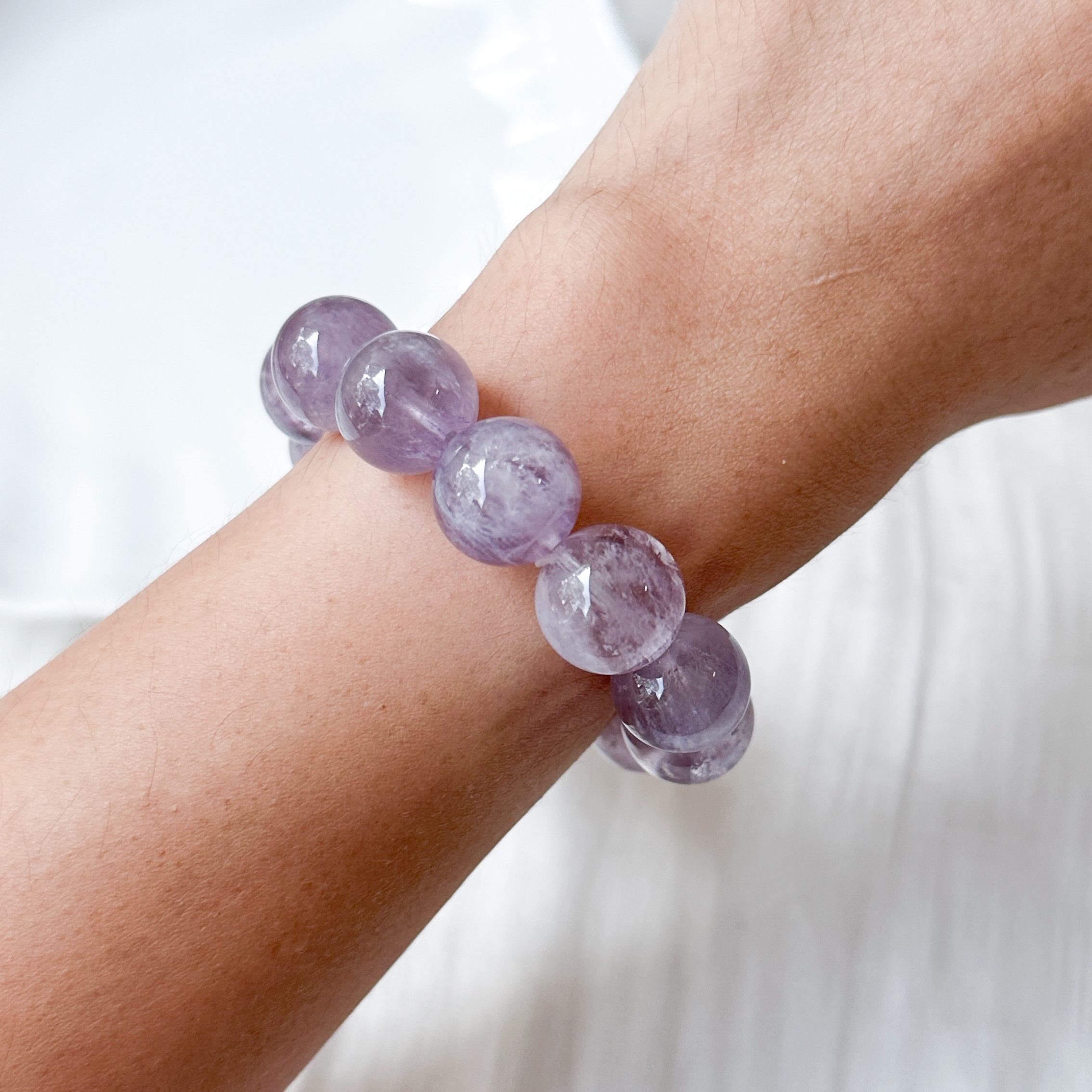 Lavender Amethyst 14mm Bracelet