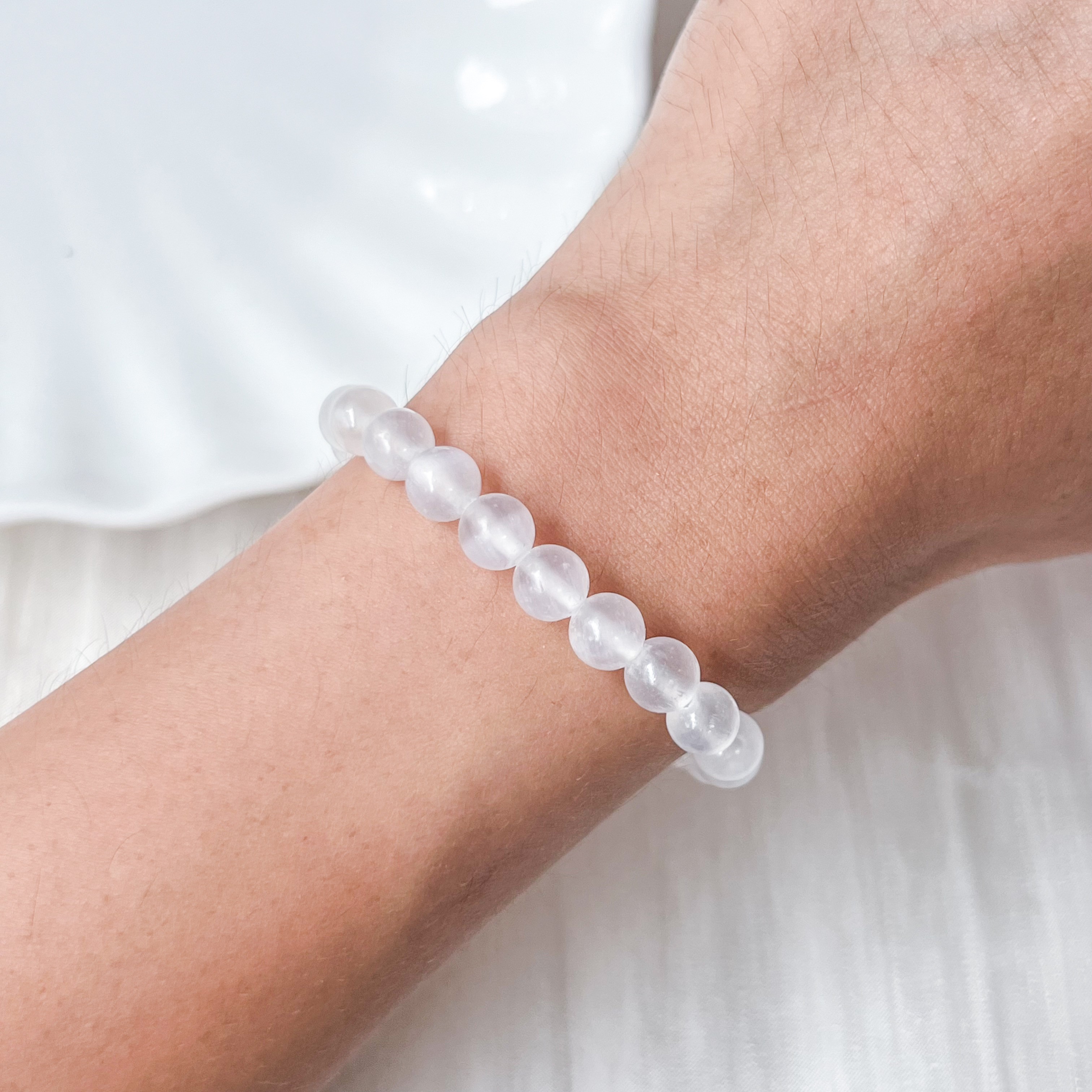 Selenite 6mm Bracelet