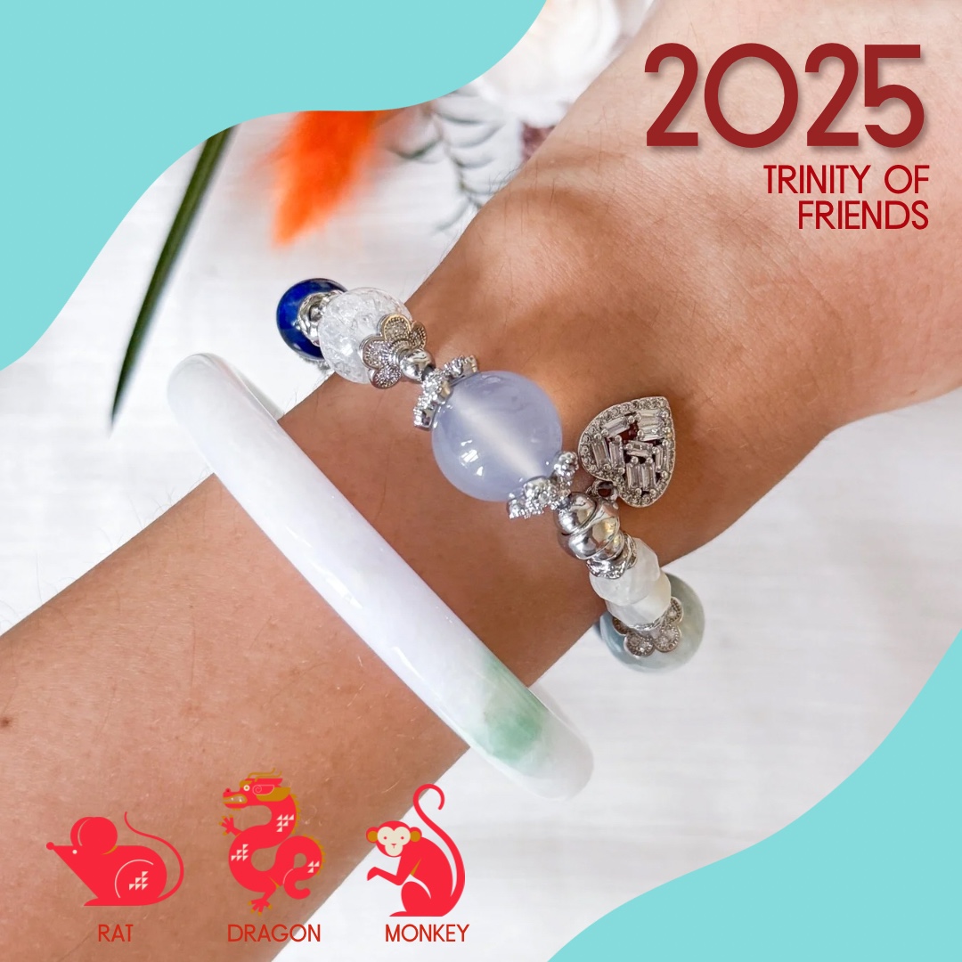 2025 Zodiac Trinity Bracelet: Rat, Dragon, Monkey