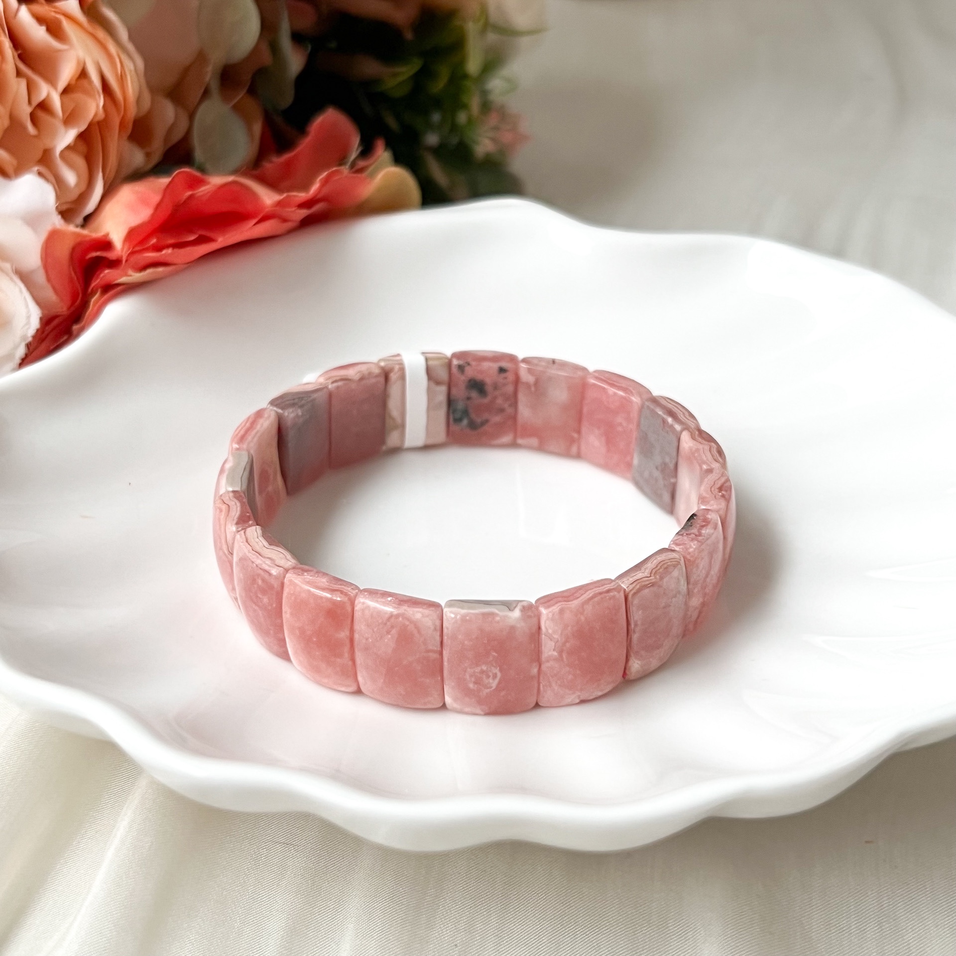 Rhodochrosite Rect Bracelet