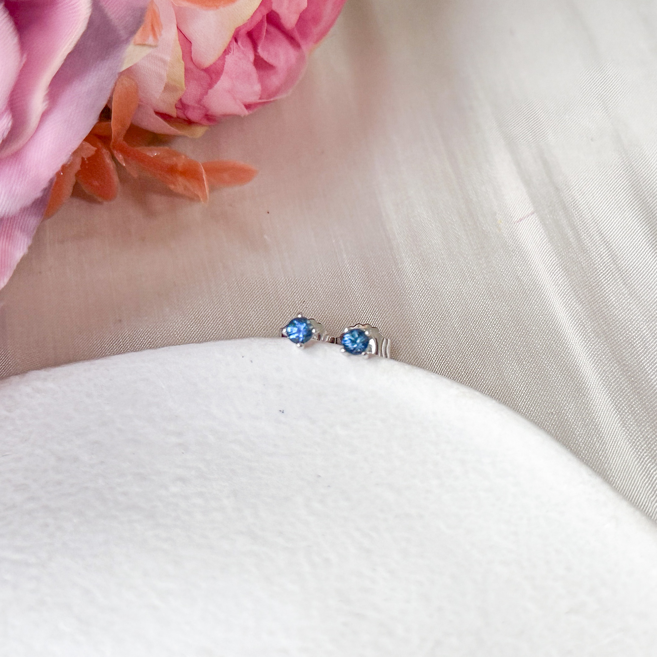 Blue Sapphire Earring Studs