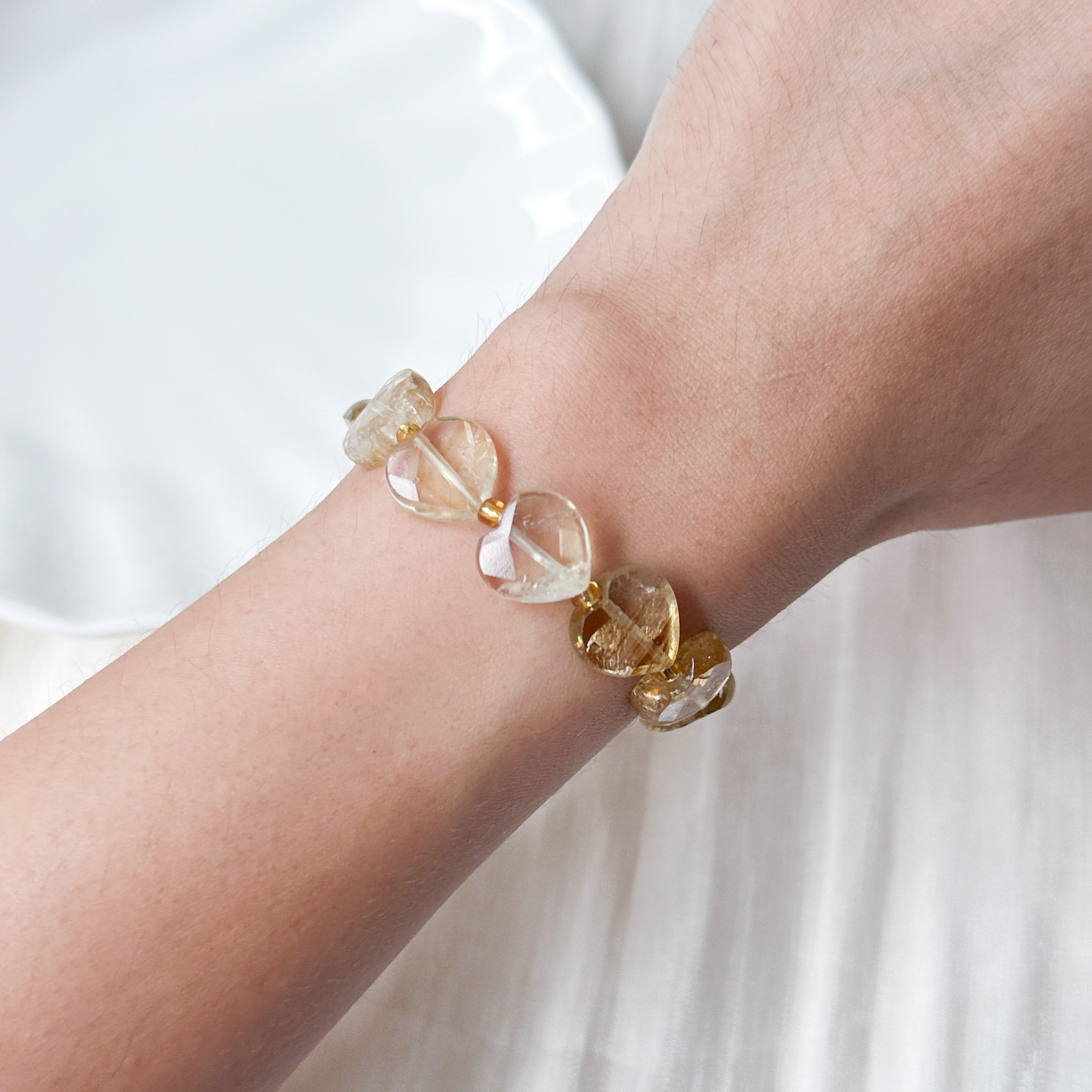 Pastel Citrine Heart Bracelet