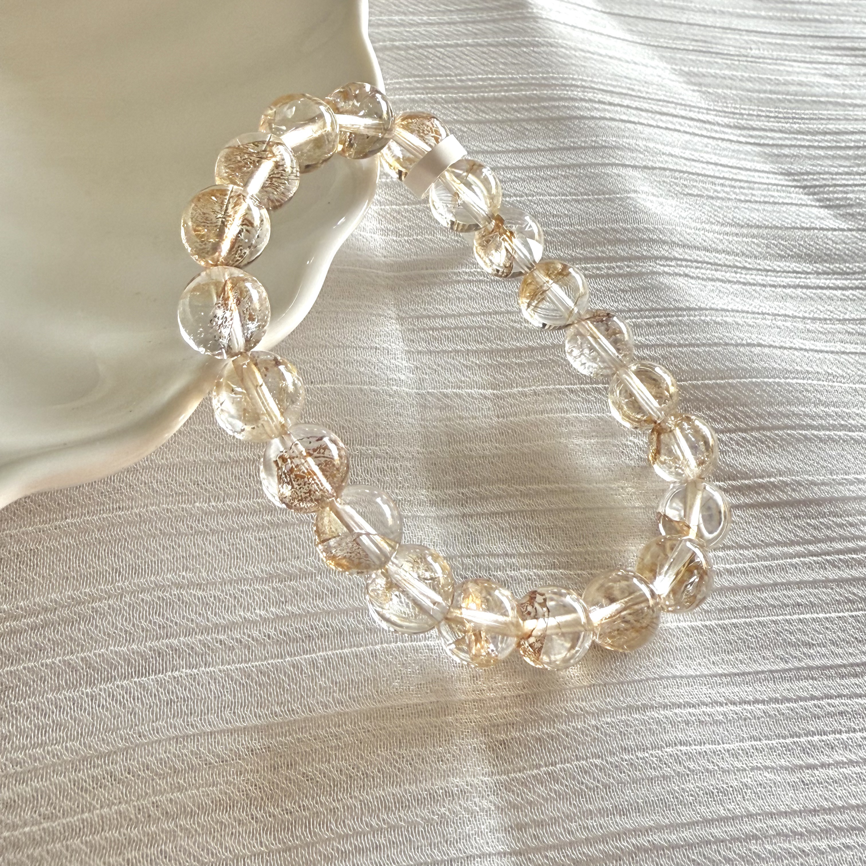 Champagne Hematoid in Quartz 8mm Bracelet