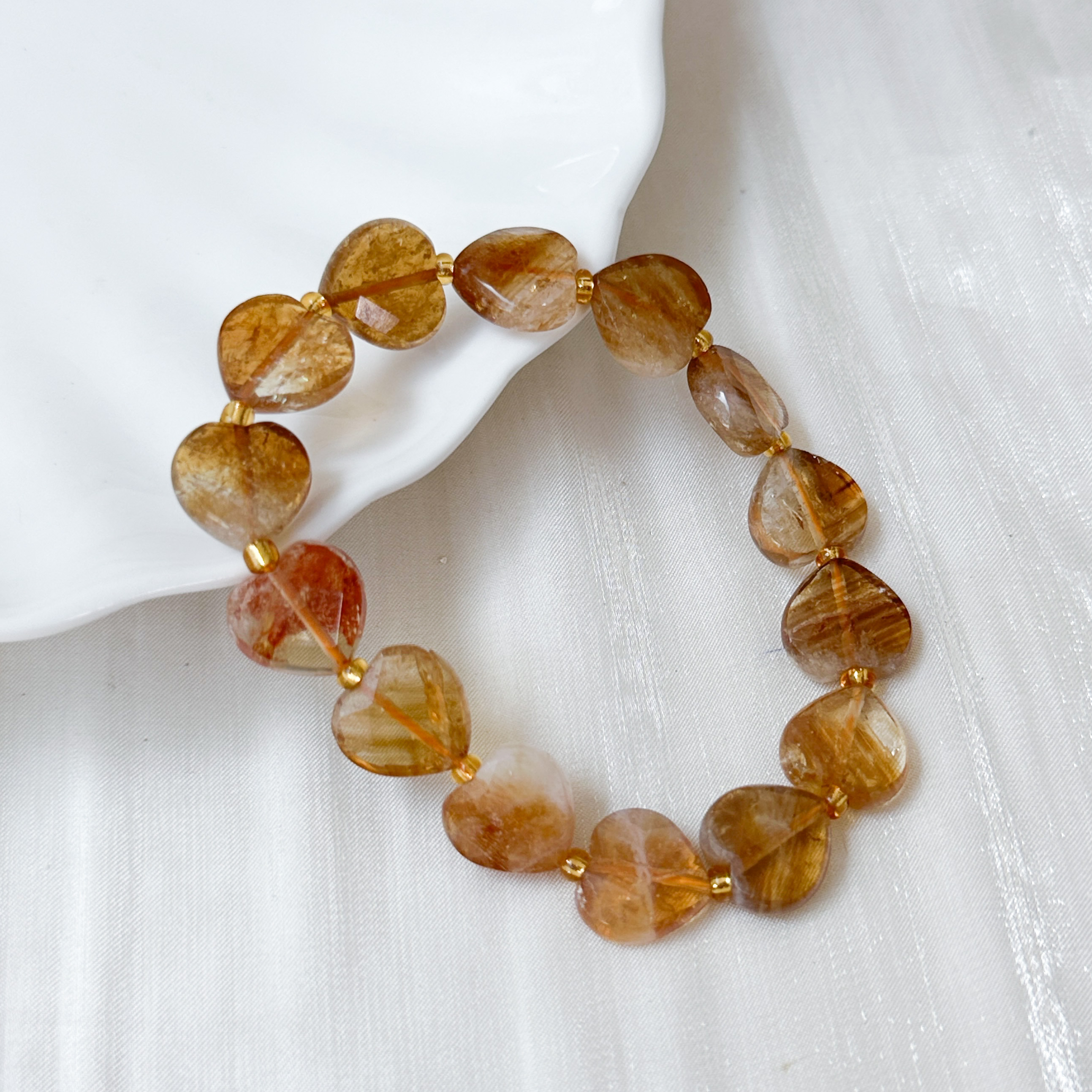 Citrine Heart Bracelet