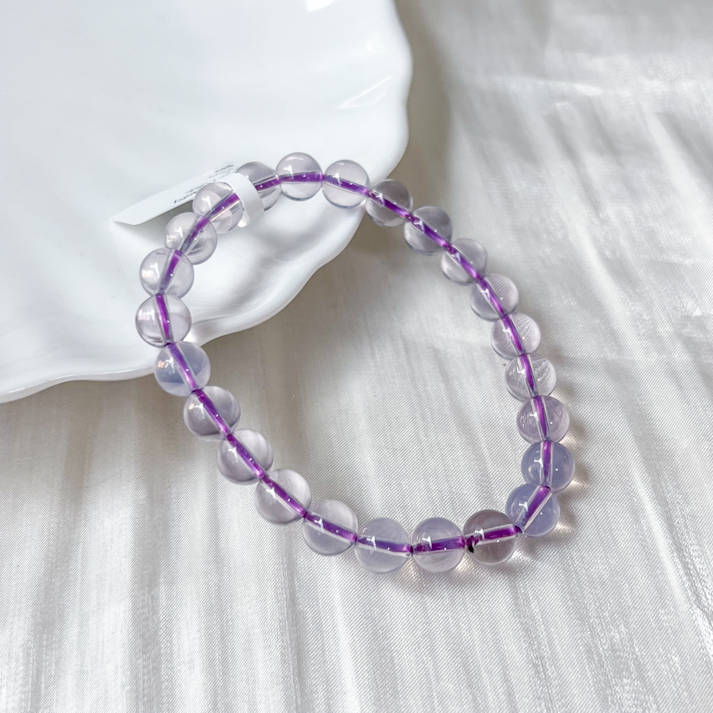 Lavender Chalcedony 7+mm AAA Bracelet
