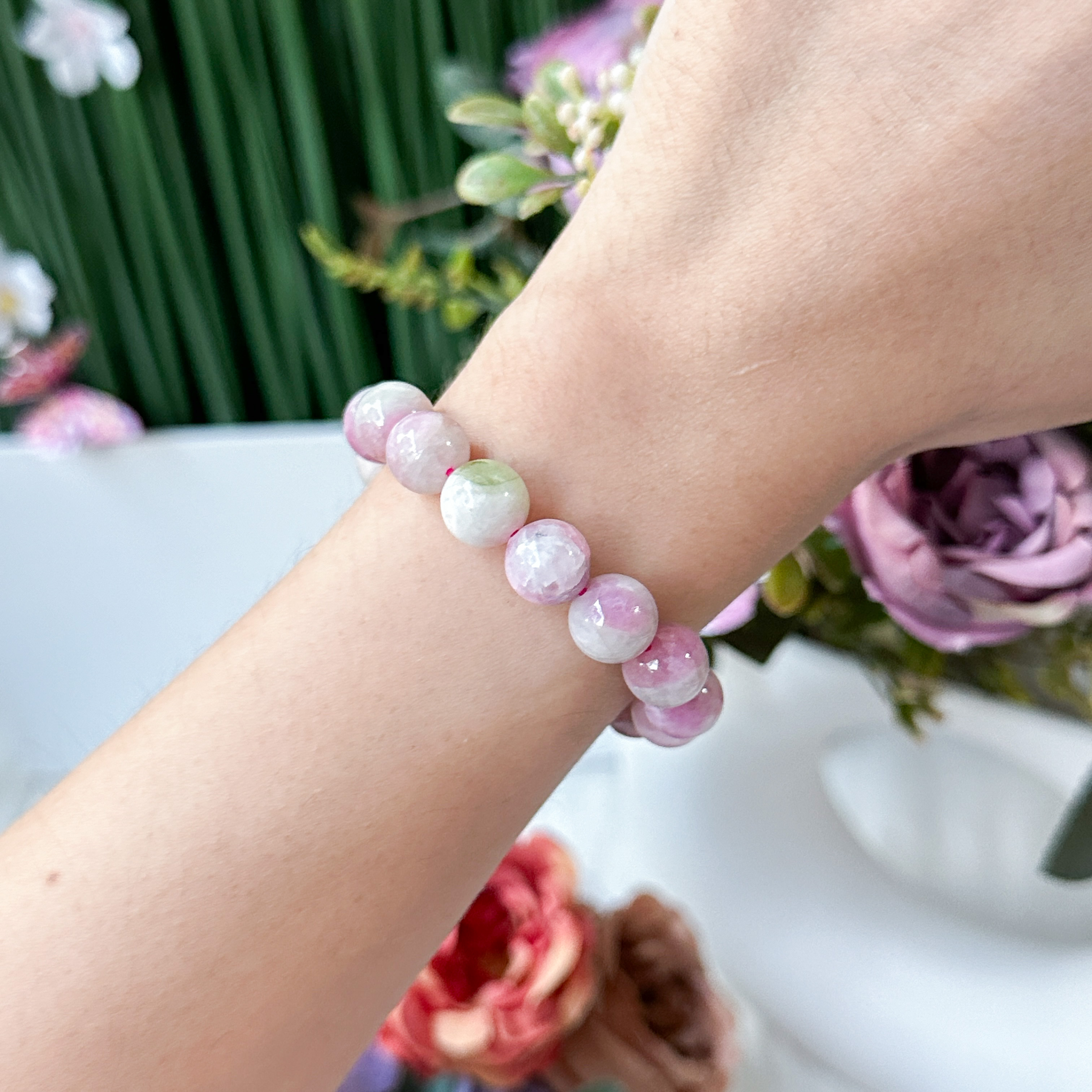 Cherry Blossom Tourmaline 9-10mm AAA Bracelet