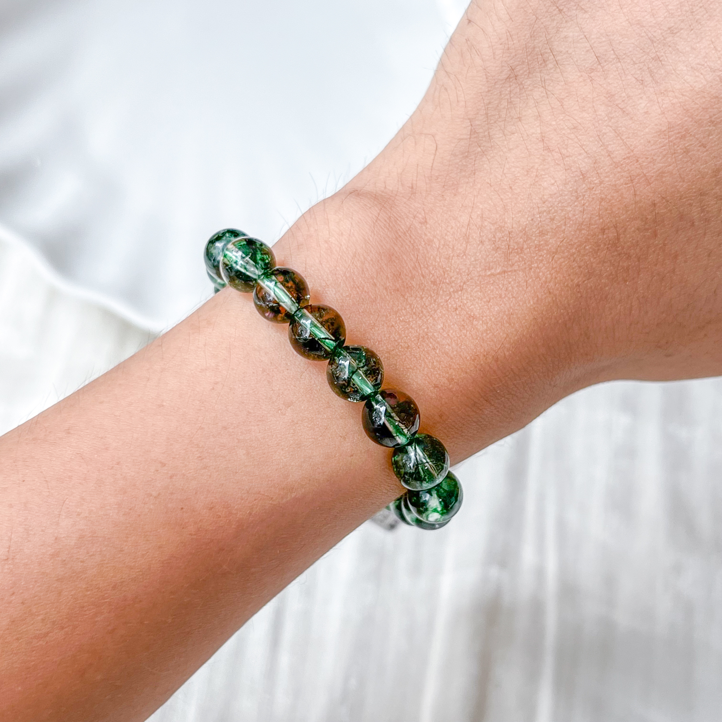Green Hematoid 7-8mm AAA+ Bracelet