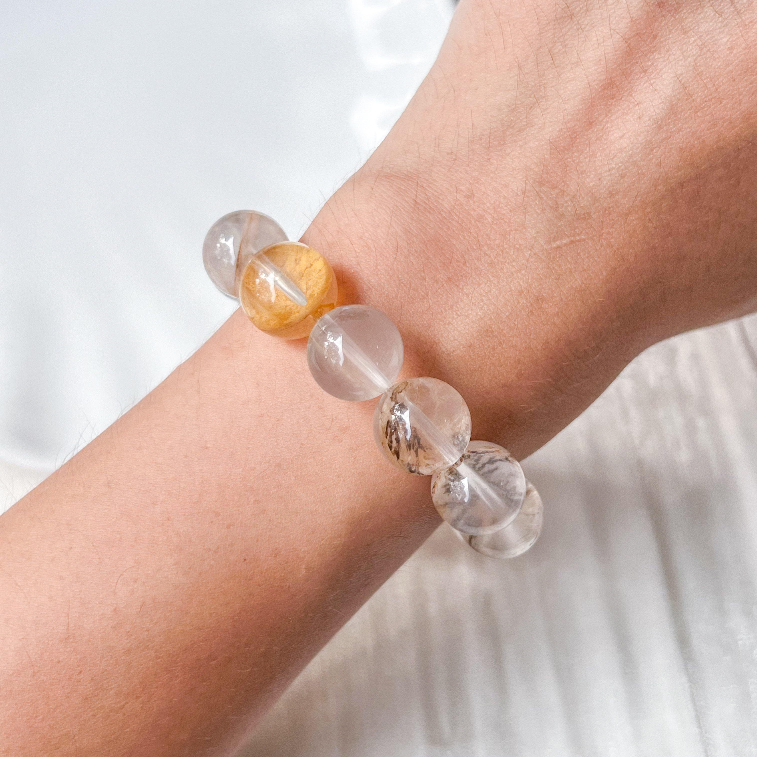 Dendritic Quartz 12mm Bracelet