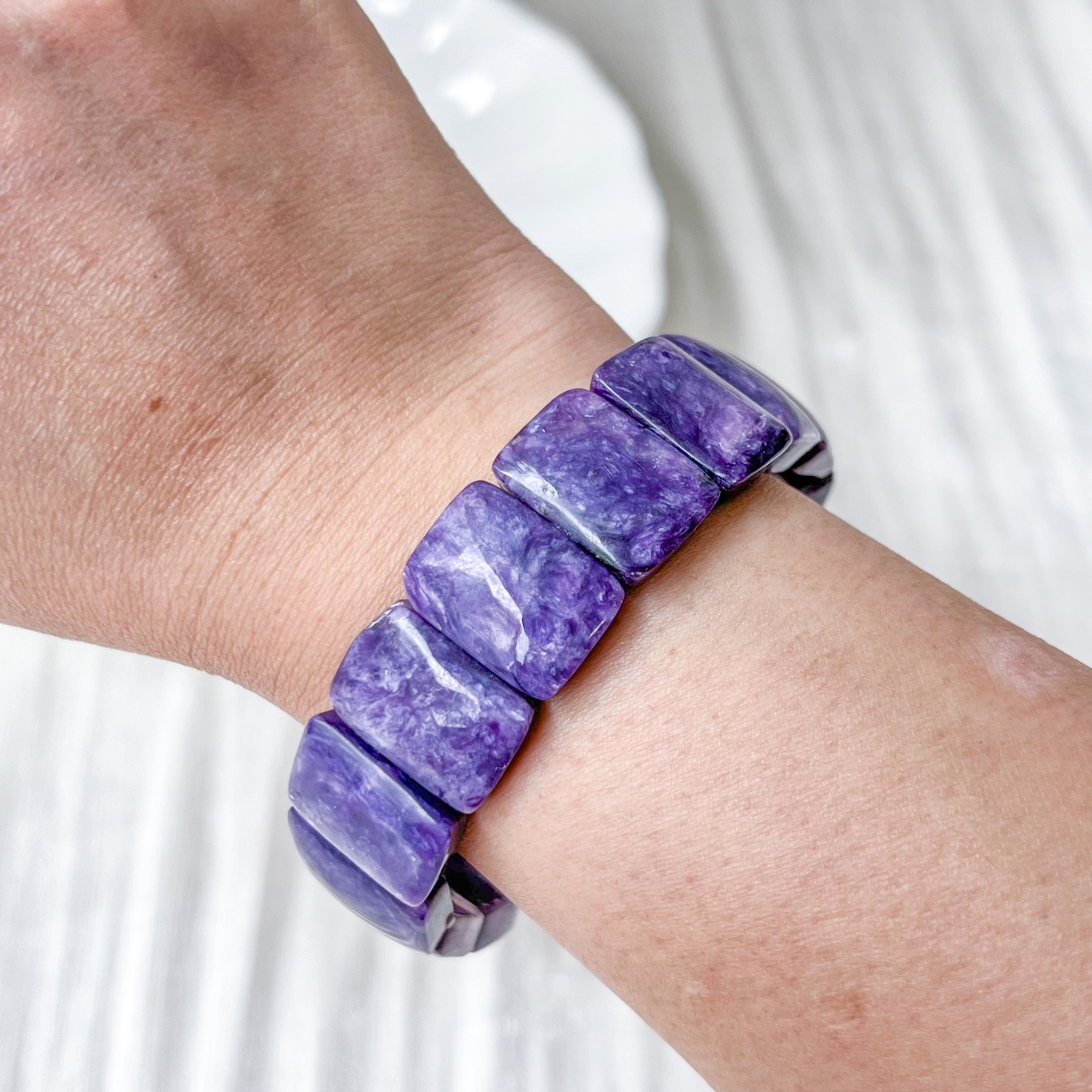 Charoite Rect AAAA Bracelet
