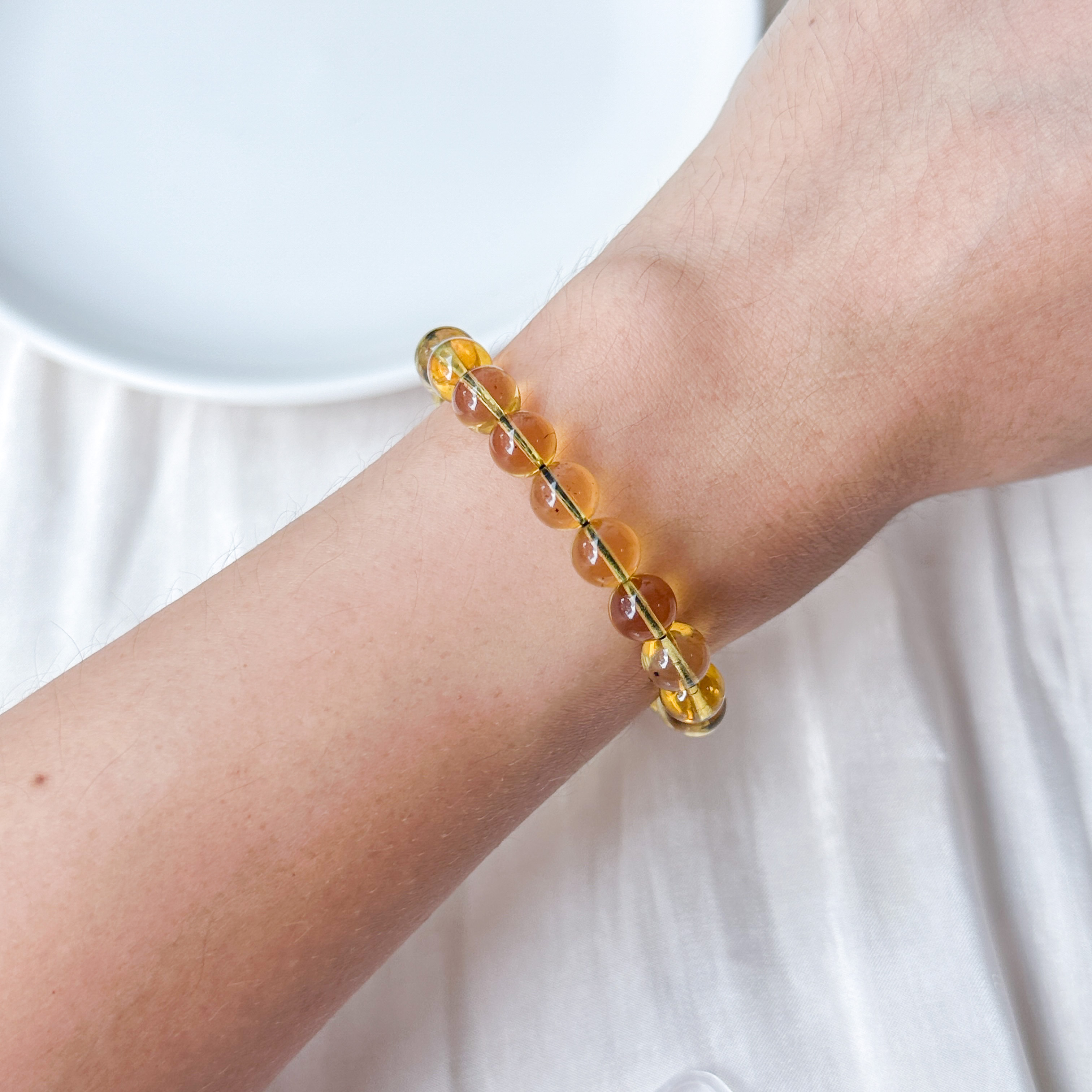 Blue Amber 7+mm AAA Bracelet