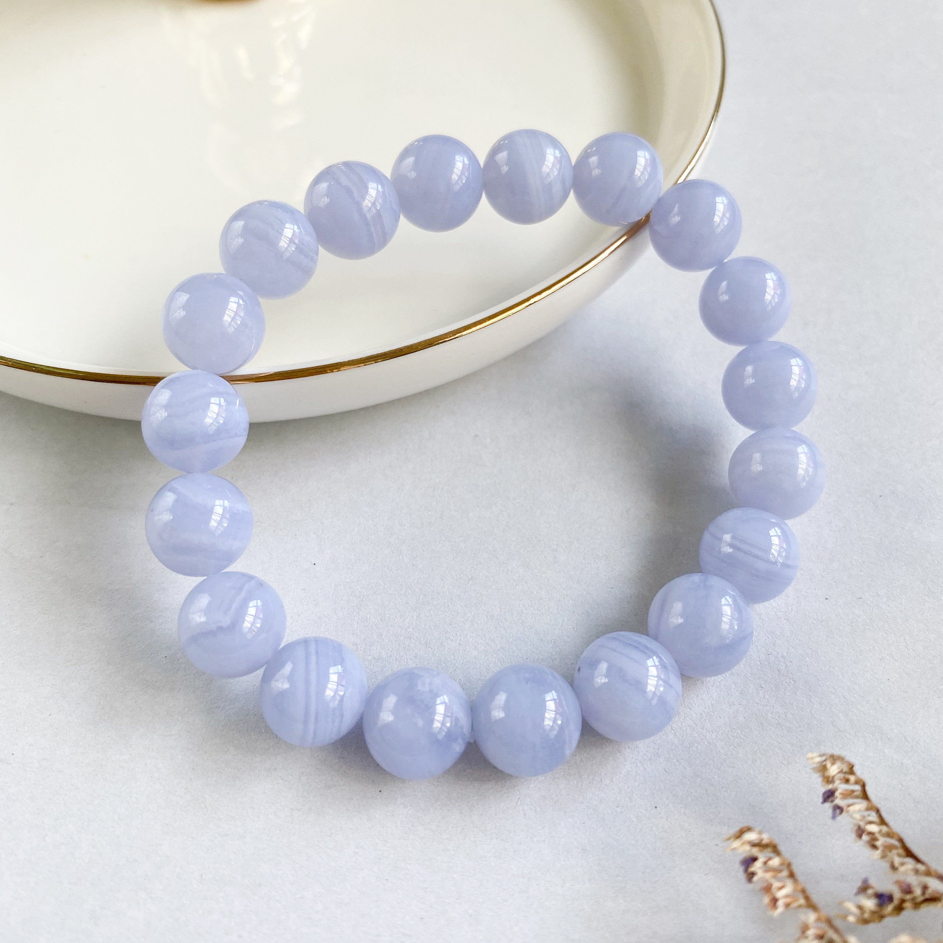 Blue Lace Agate 10mm Bracelet