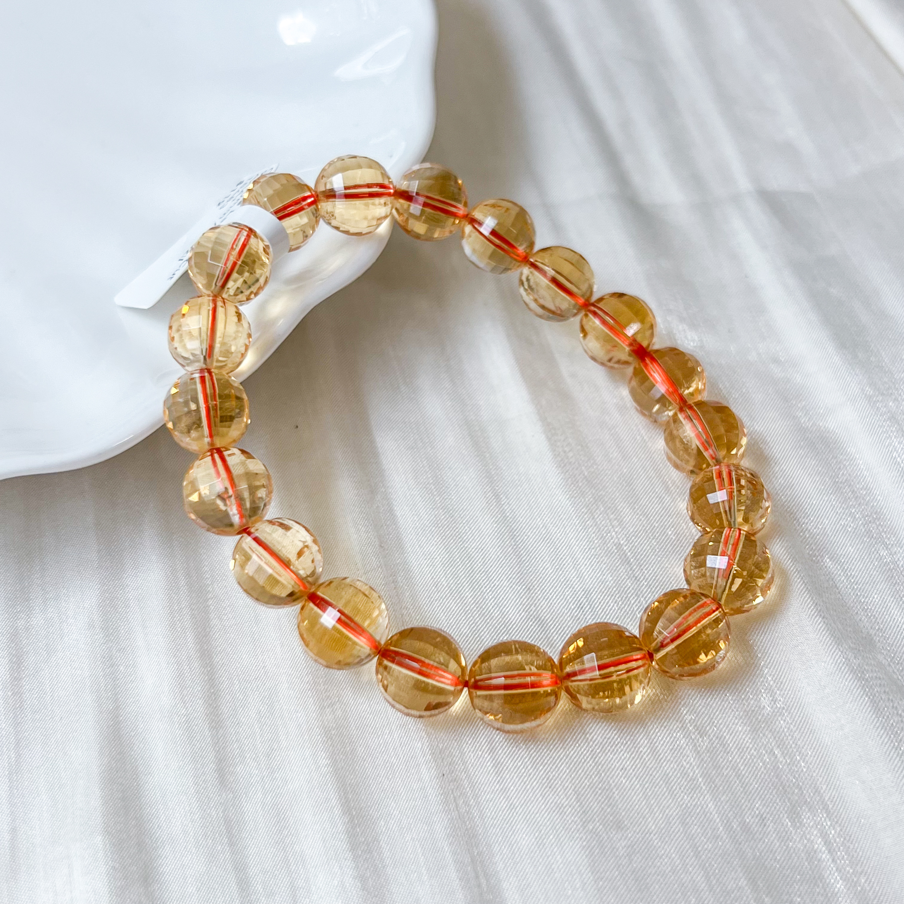 Citrine Cut AAA+ 9-10mm Lantern Cut Bracelet