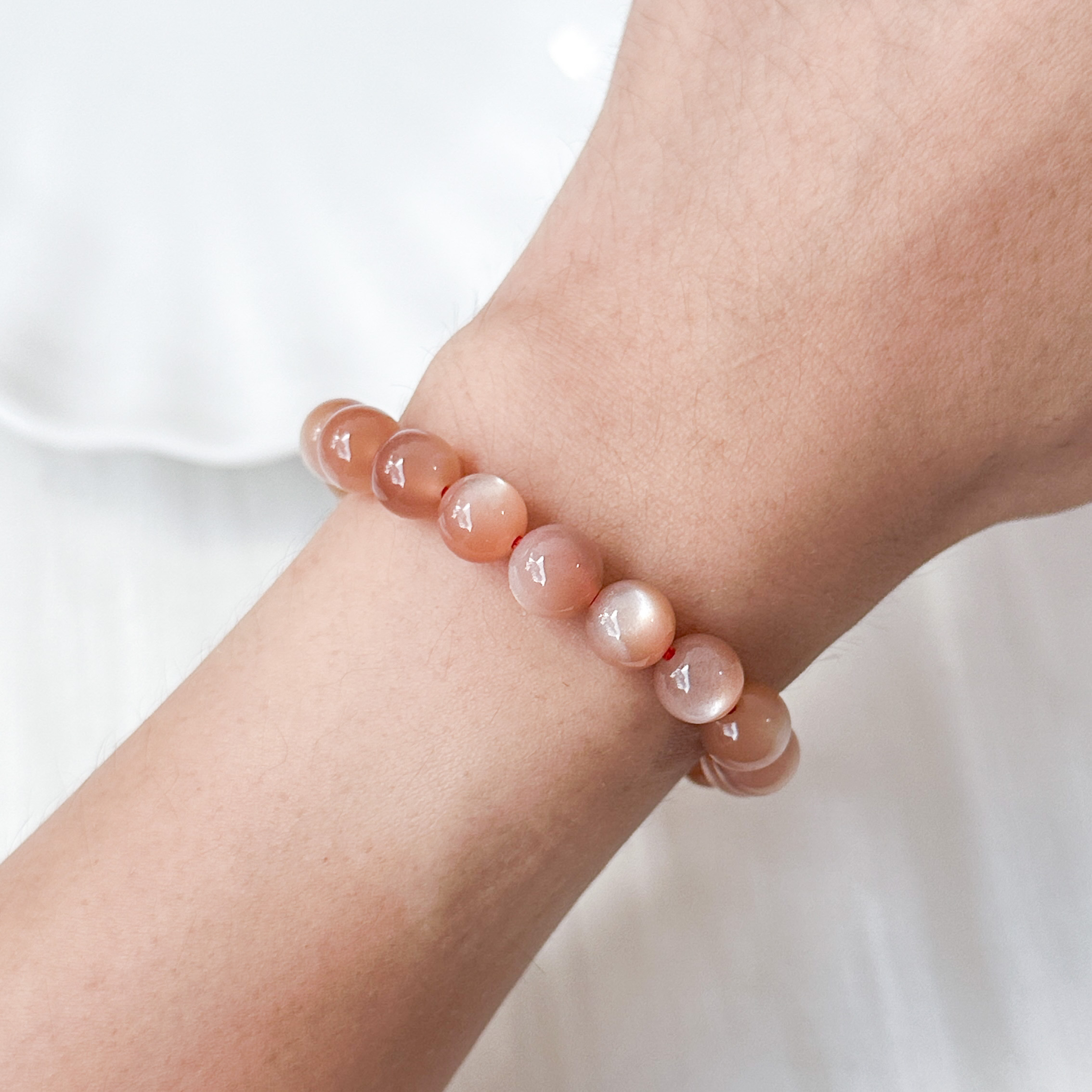 Peach Moonstone 8mm AAA Bracelet