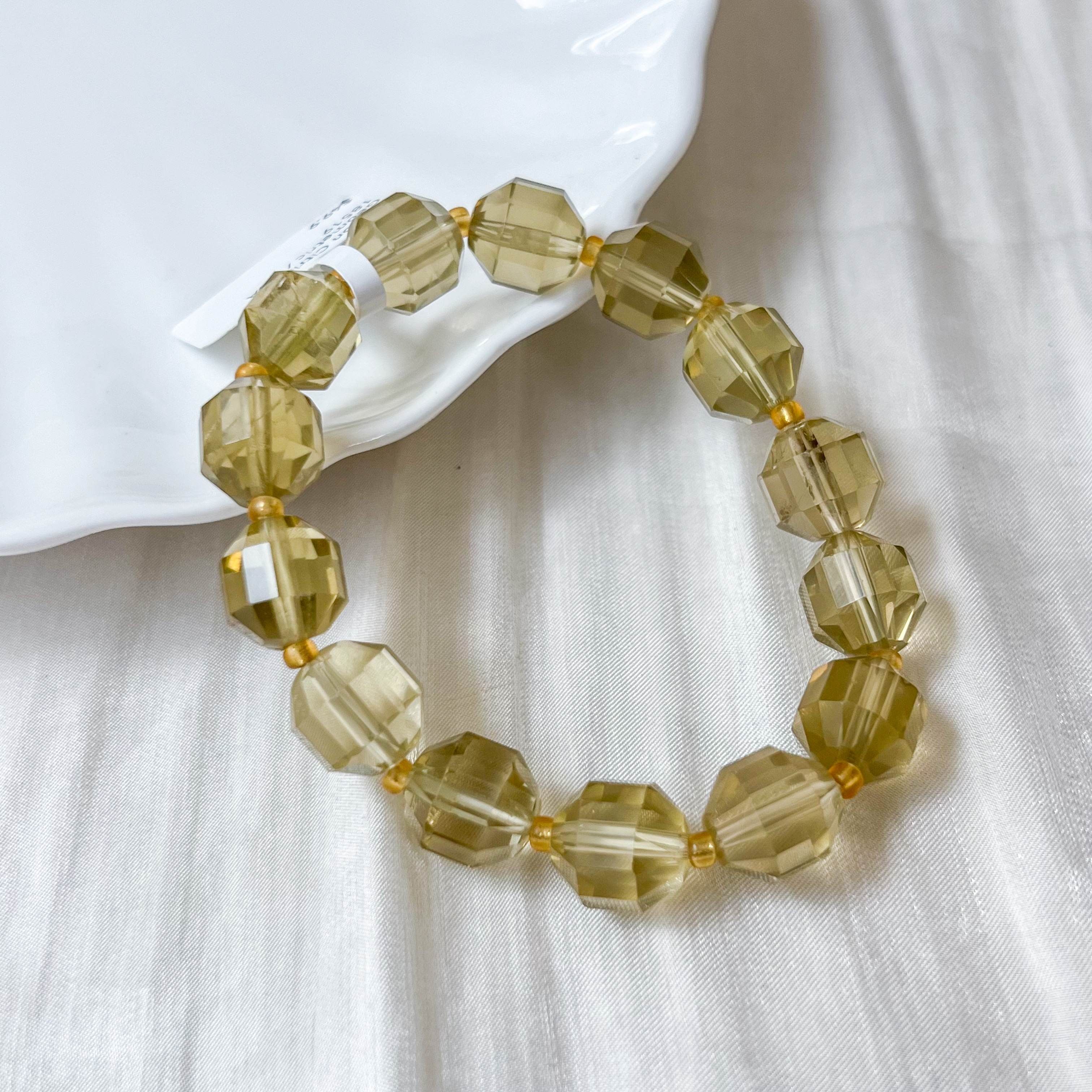 Lemon Citrine Geometric AA Bracelet