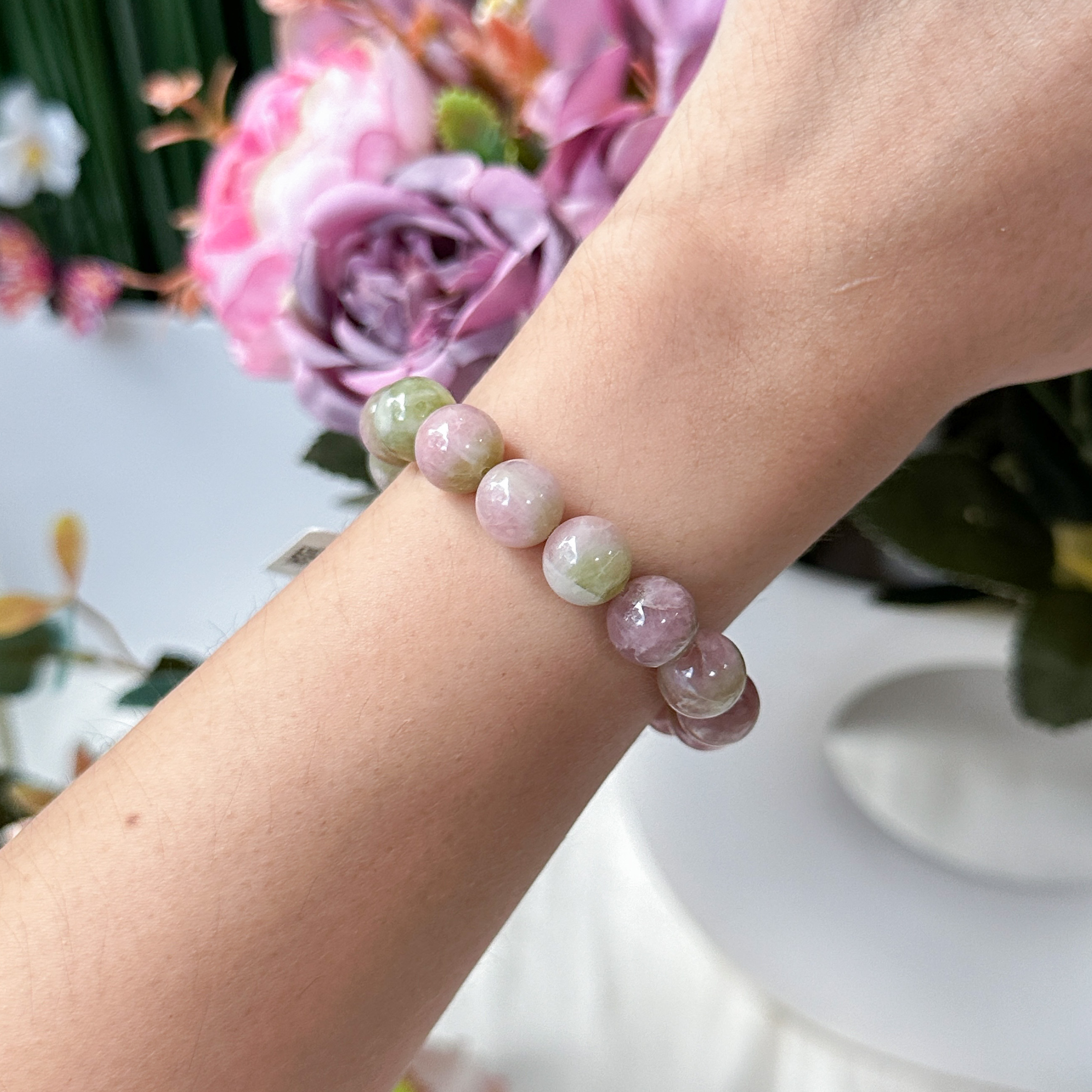 Watermelon Tourmaline 9+mm Bracelet