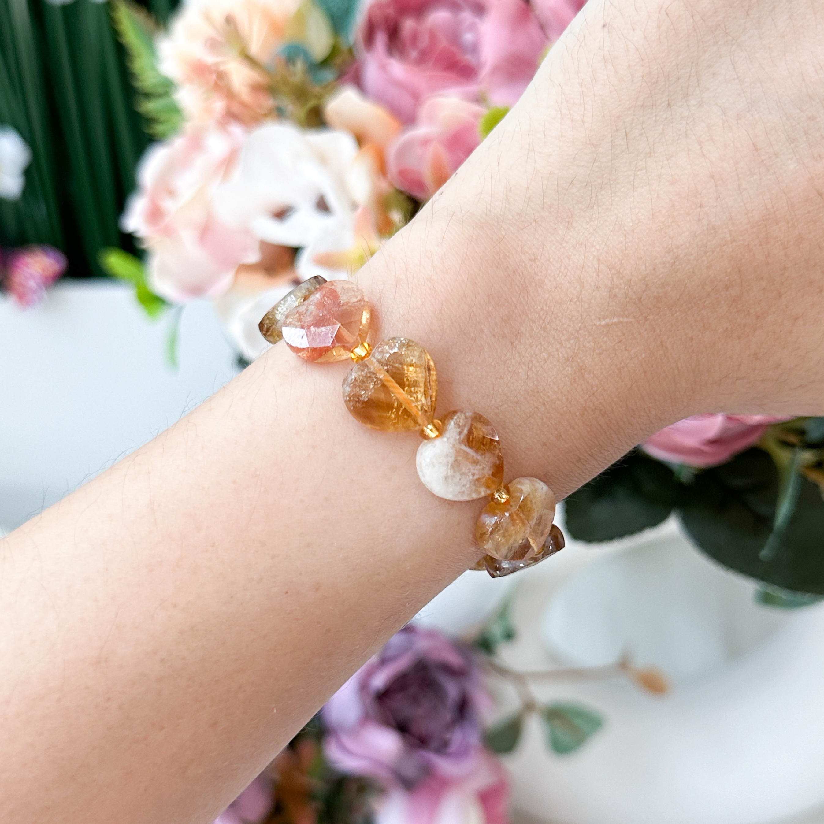 Citrine Heart Bracelet