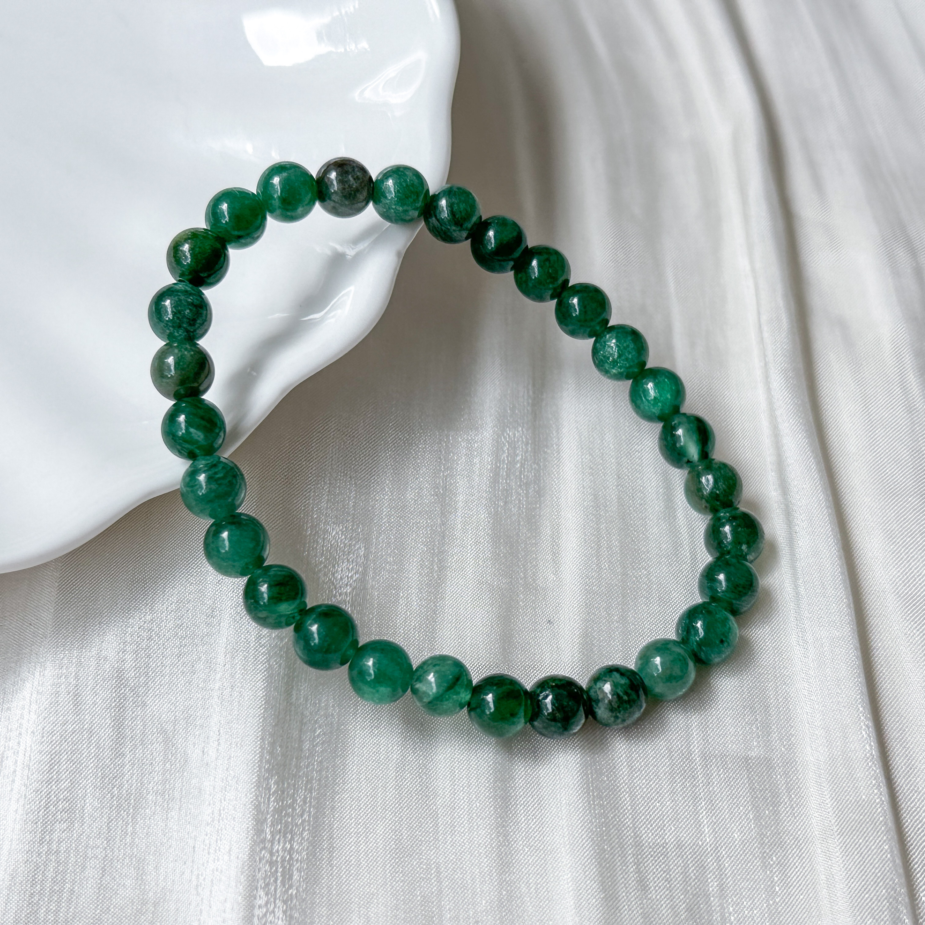 Green Mica 6mm Bracelet