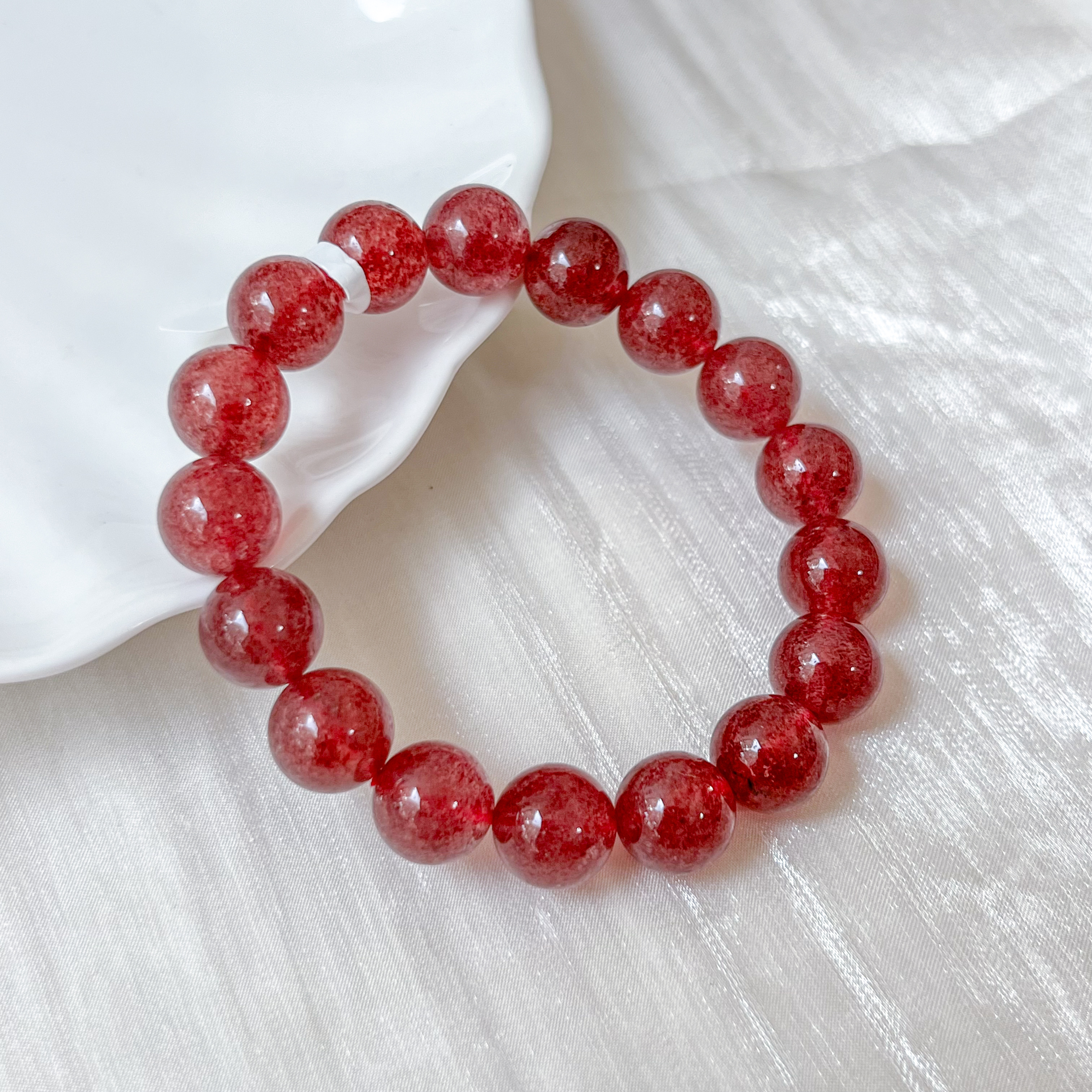 Strawberry Quartz 10-11mm Bracelet