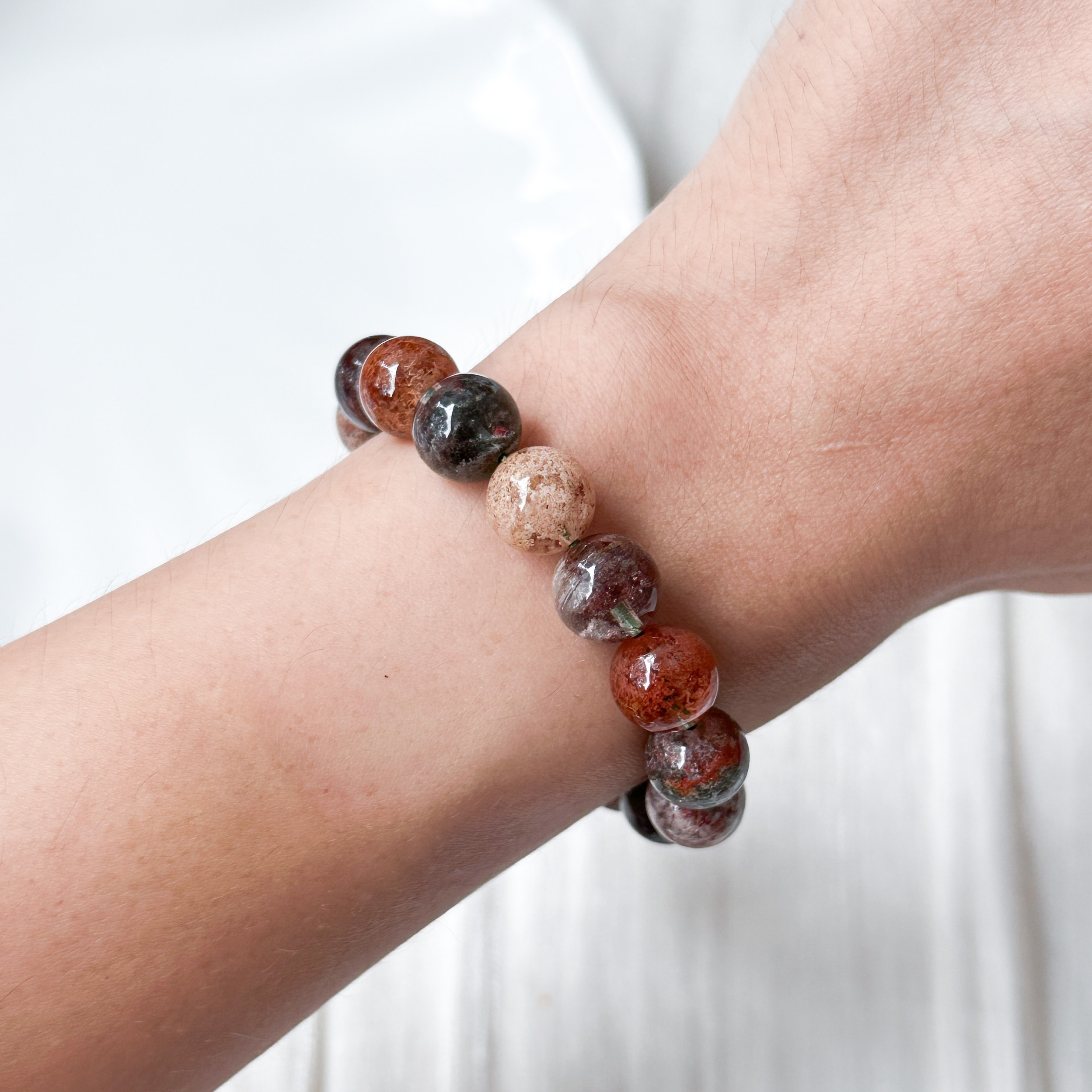 Multi-Colour Phantom Quartz 9-10mm Bracelet