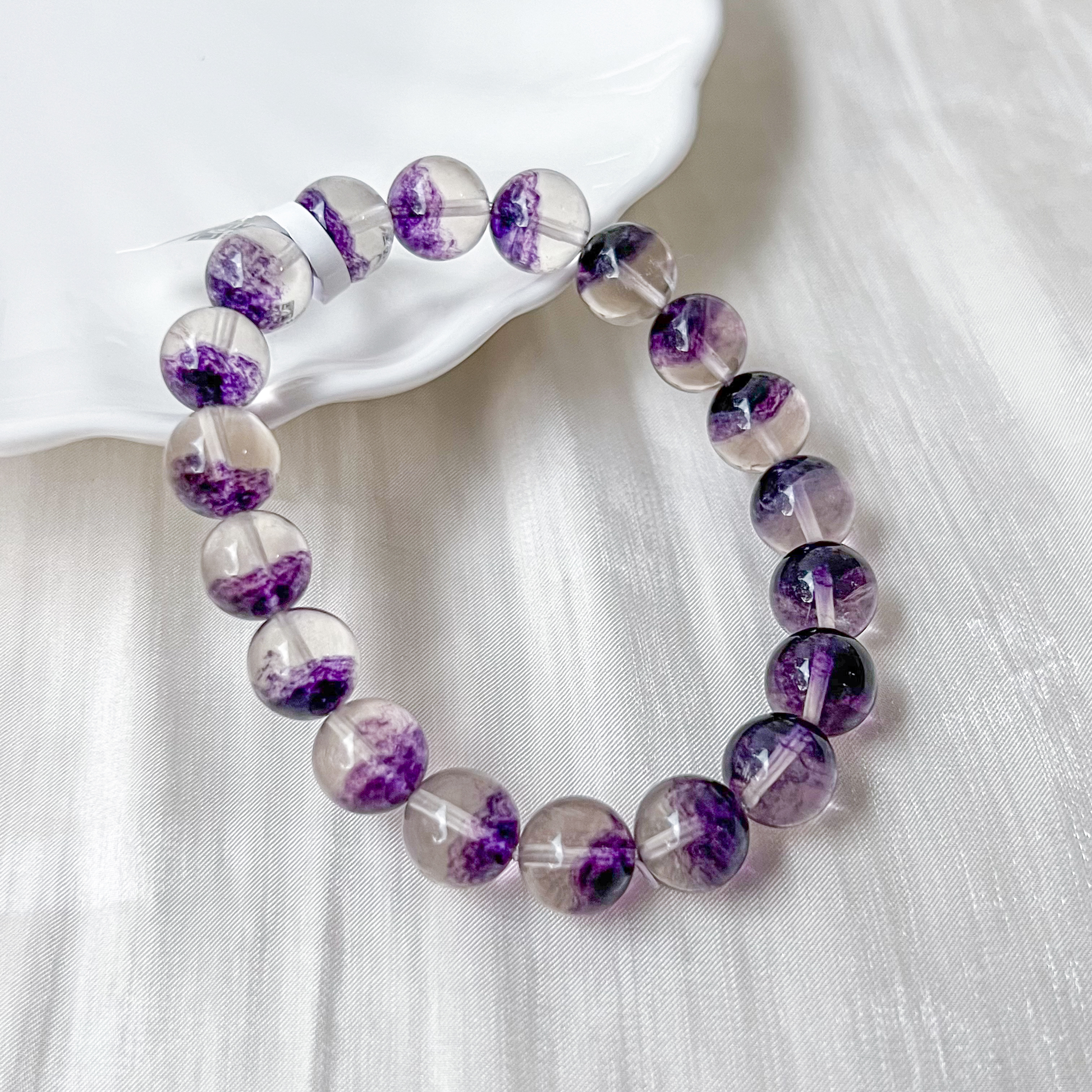 Purple Fluorite 10-11mm Bracelet