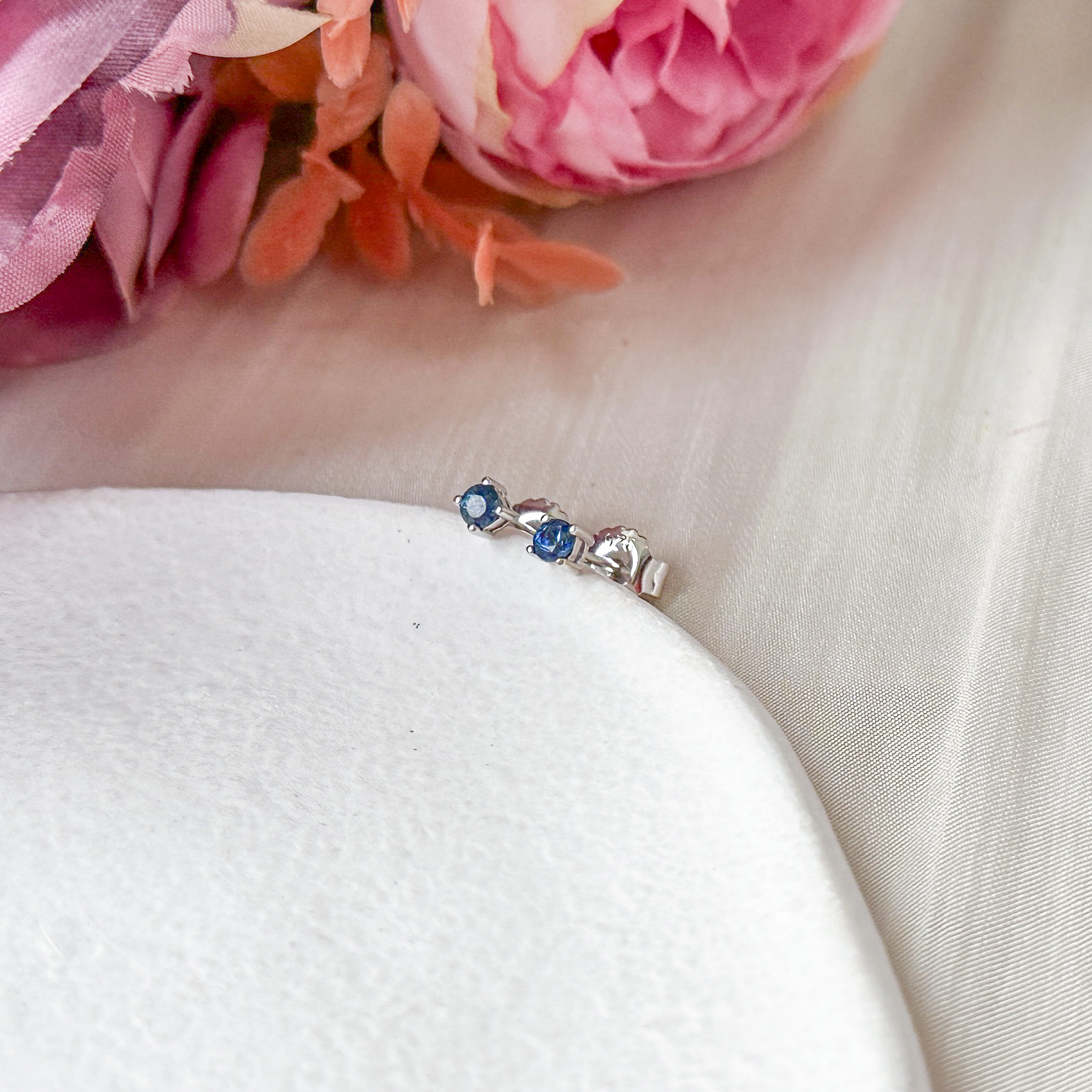 Blue Sapphire Earring Studs