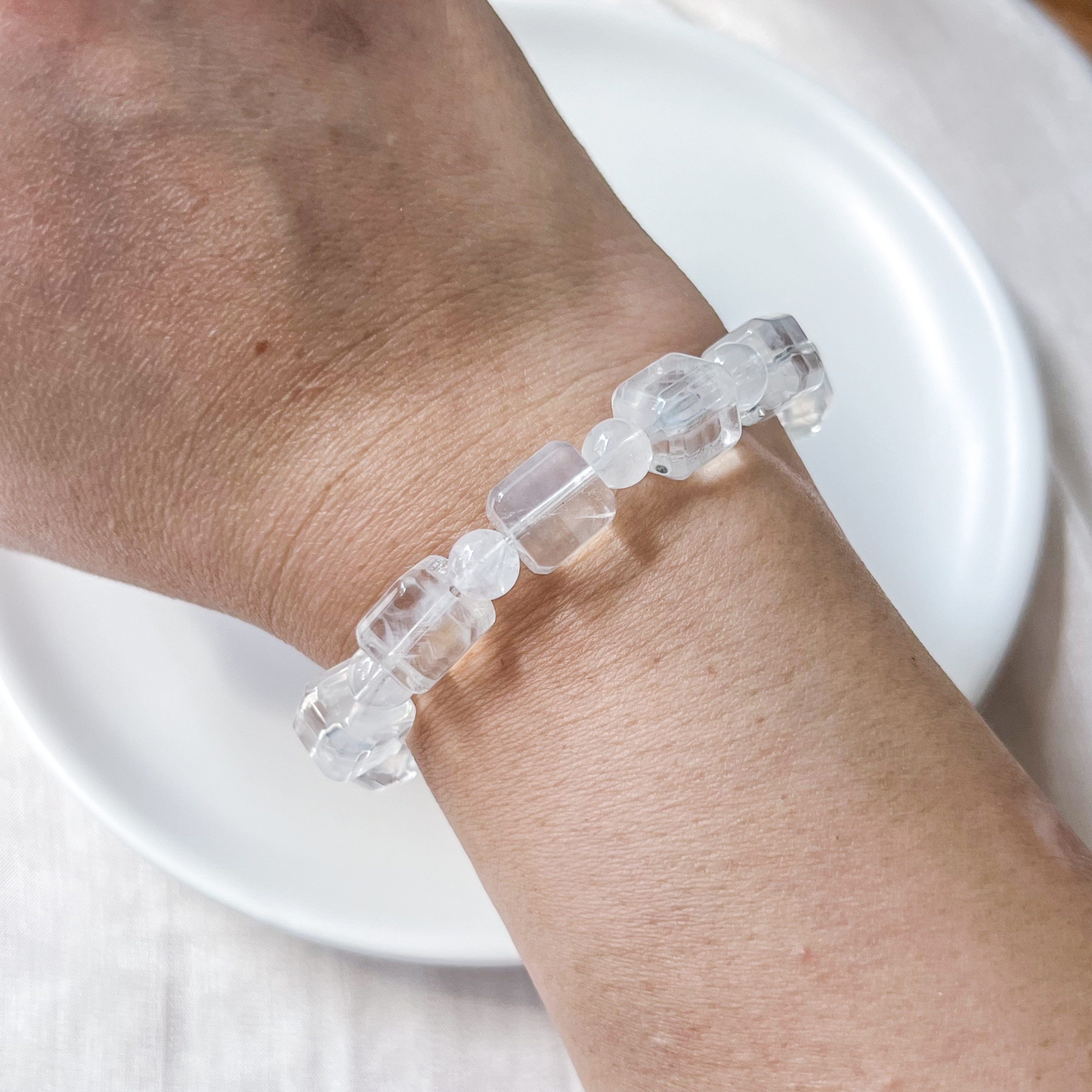 Satyaloka Azeztulite Cube Bracelet (Big)