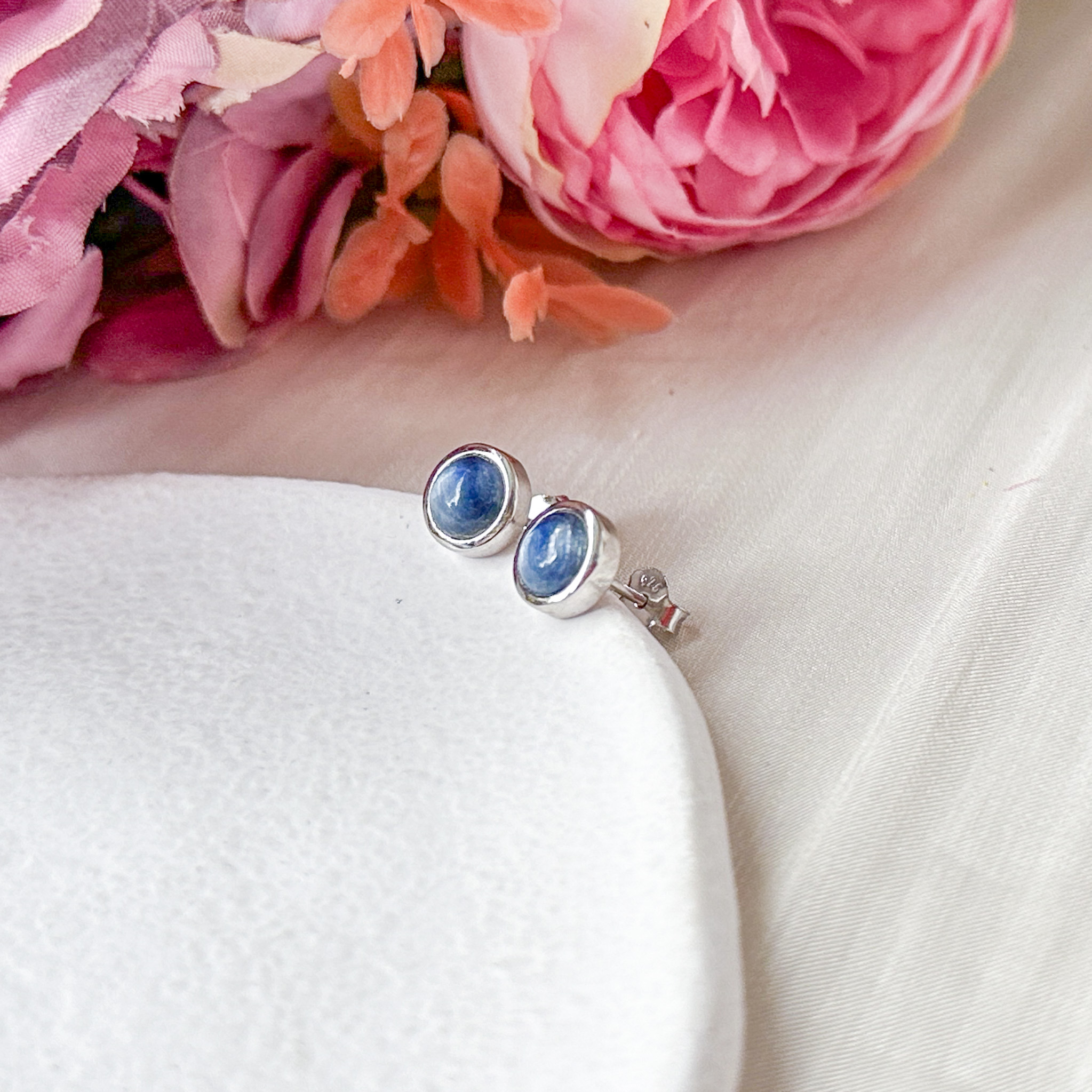 Kyanite Cabochon Earring Studs