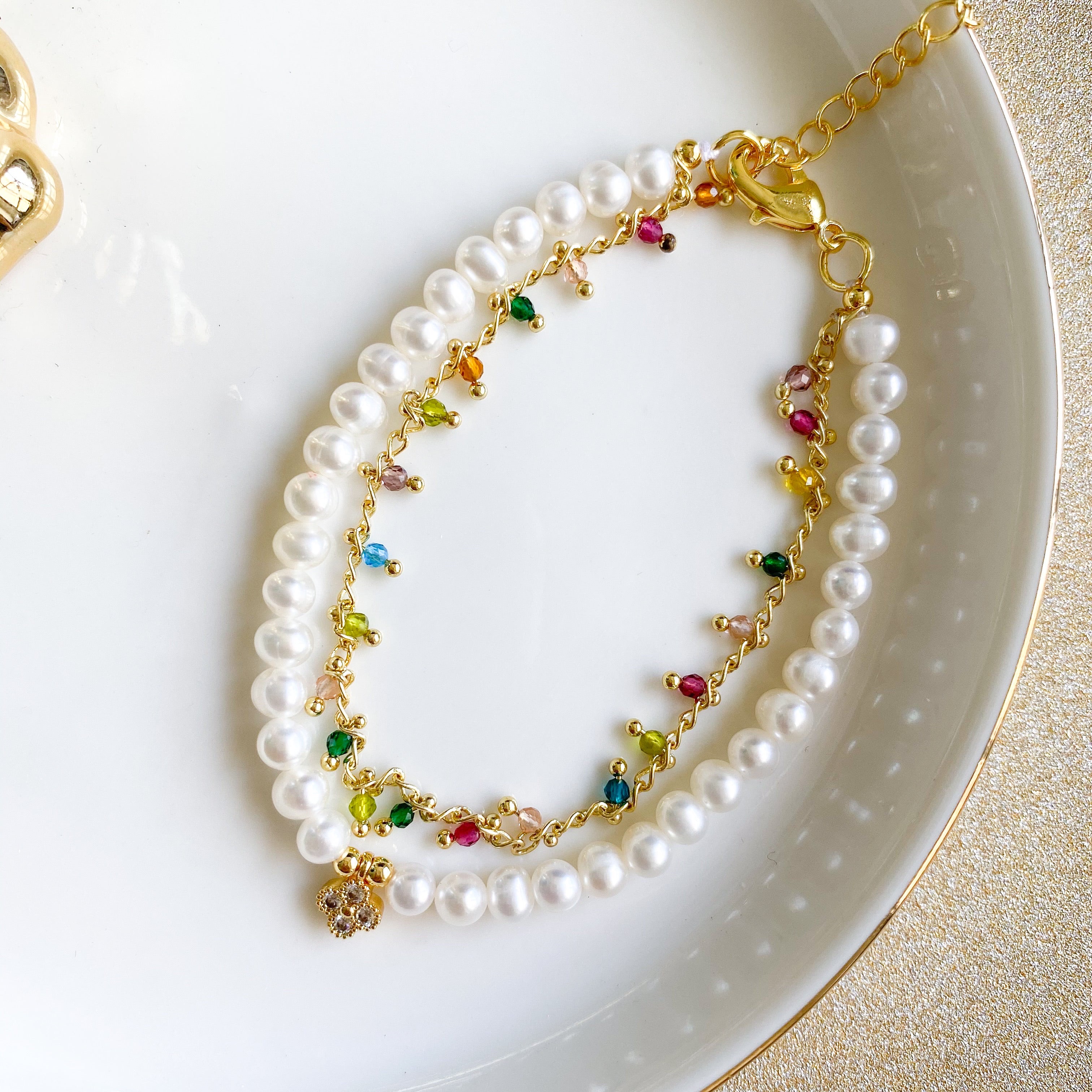 Over the Rainbow Freshwater Pearl Bracelet