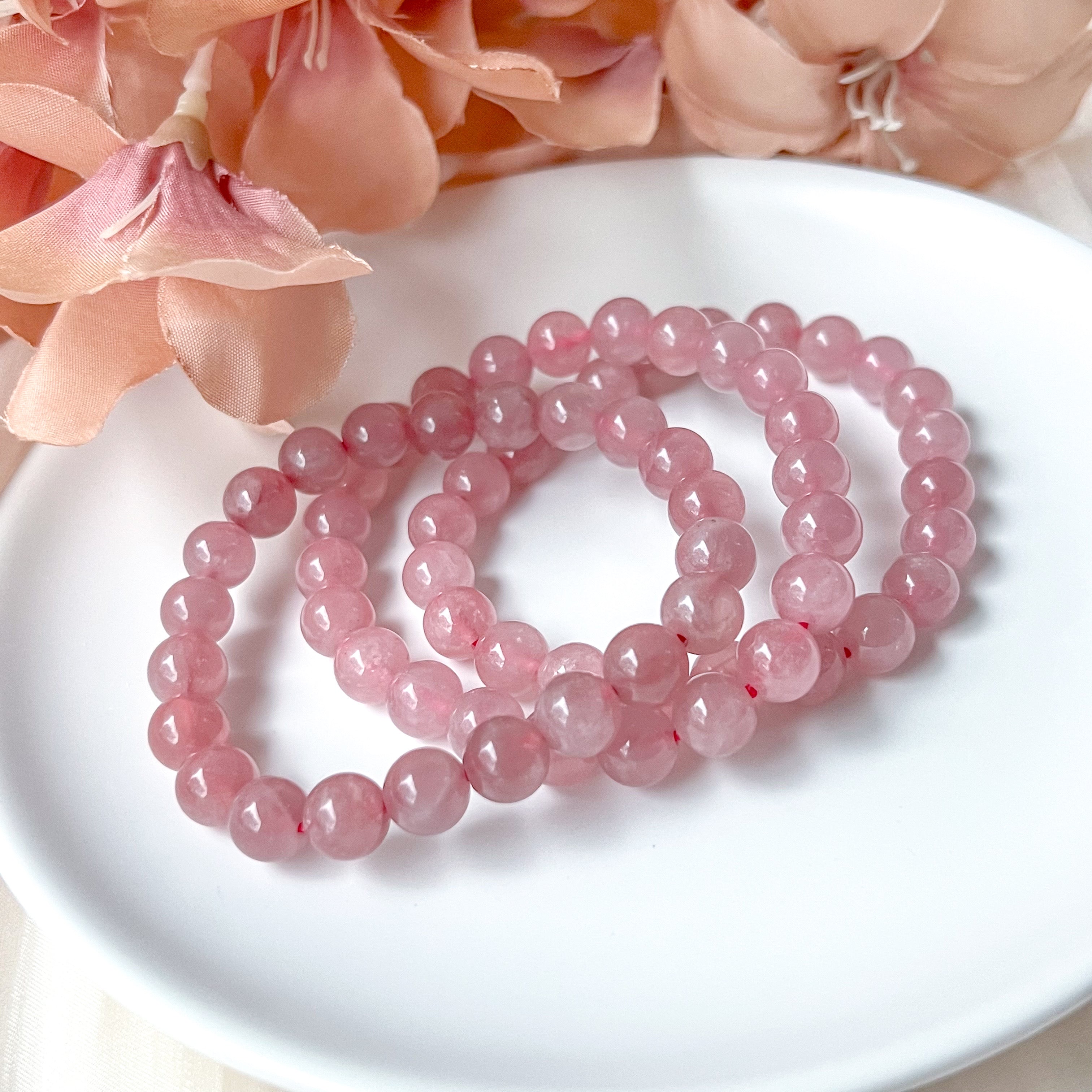 Lavender Rose Quartz 8mm AAA Bracelet