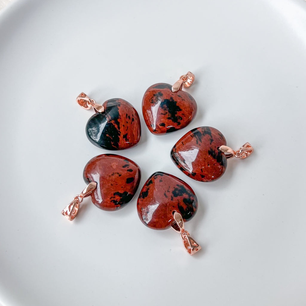 Mahogany Obsidian Heart Pendant