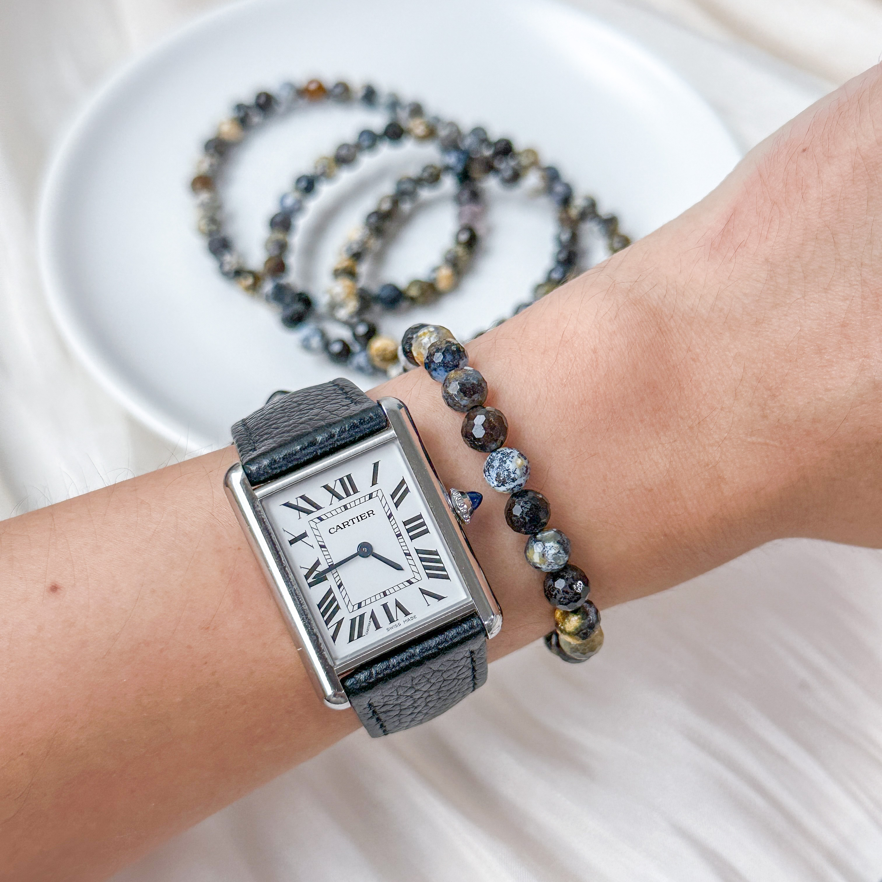 Moonwalk Ocean Jasper 6mm Cut Bracelet 