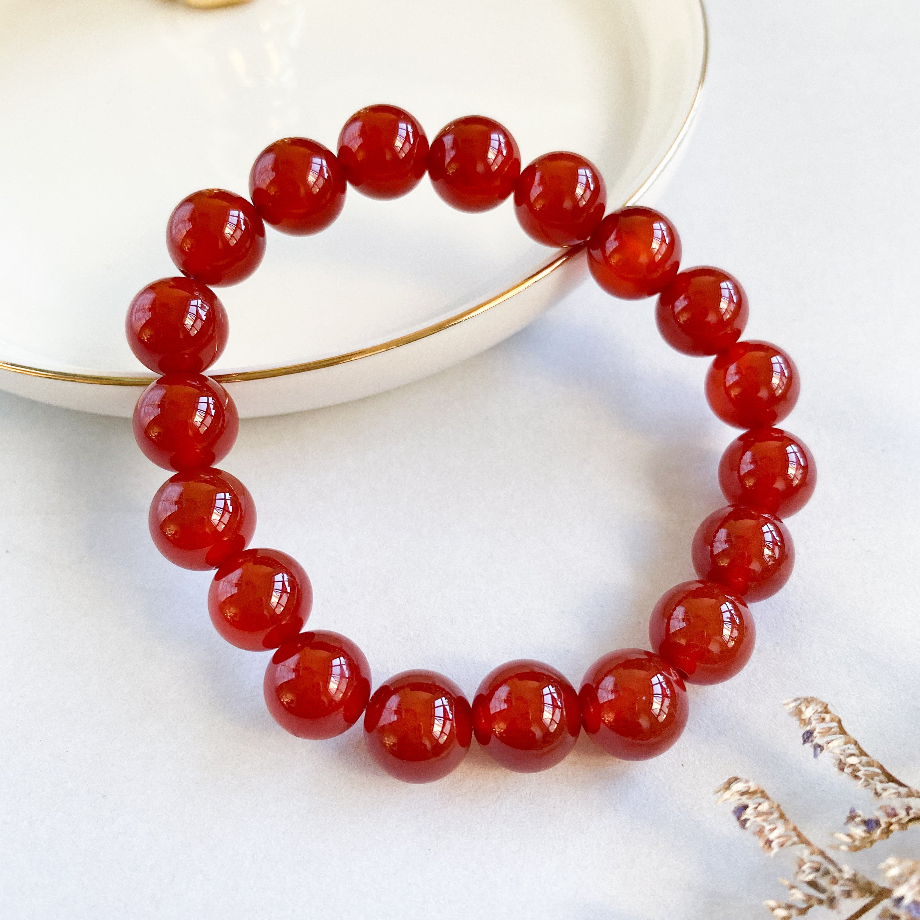 Red Agate 10mm Bracelet