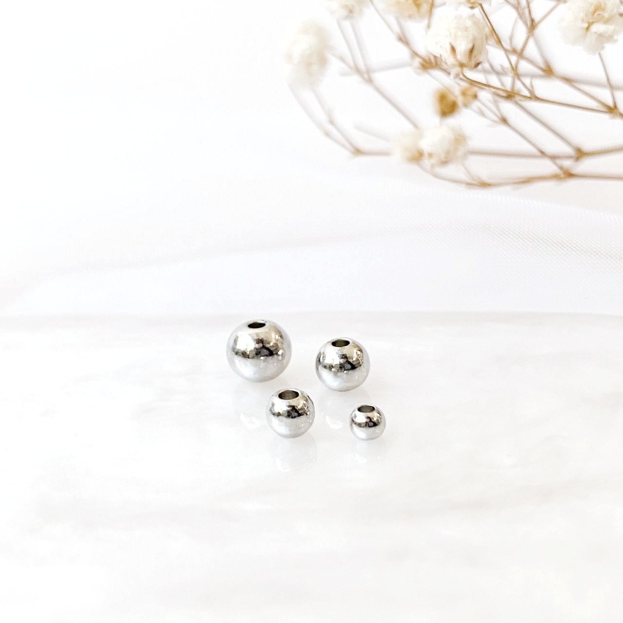 4mm Silver Plain Ball (10pcs)