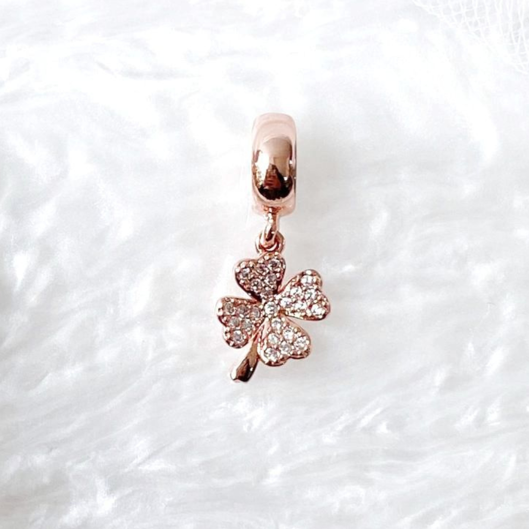 Clover Rose Gold Charm (1pc)