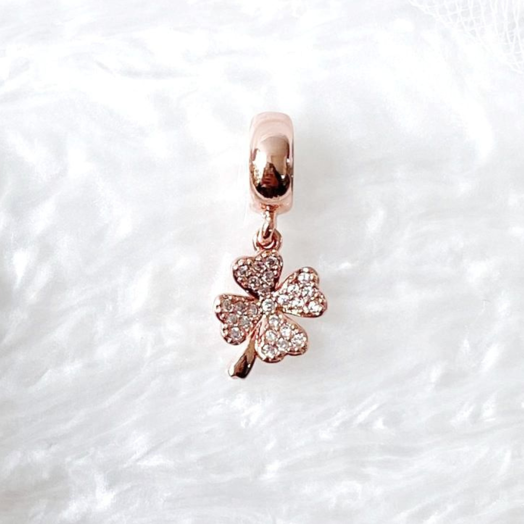 Clover Rose Gold Charm (3pcs)